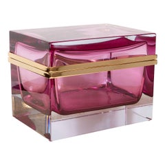 Monumental Rectangular Murano Glass Box