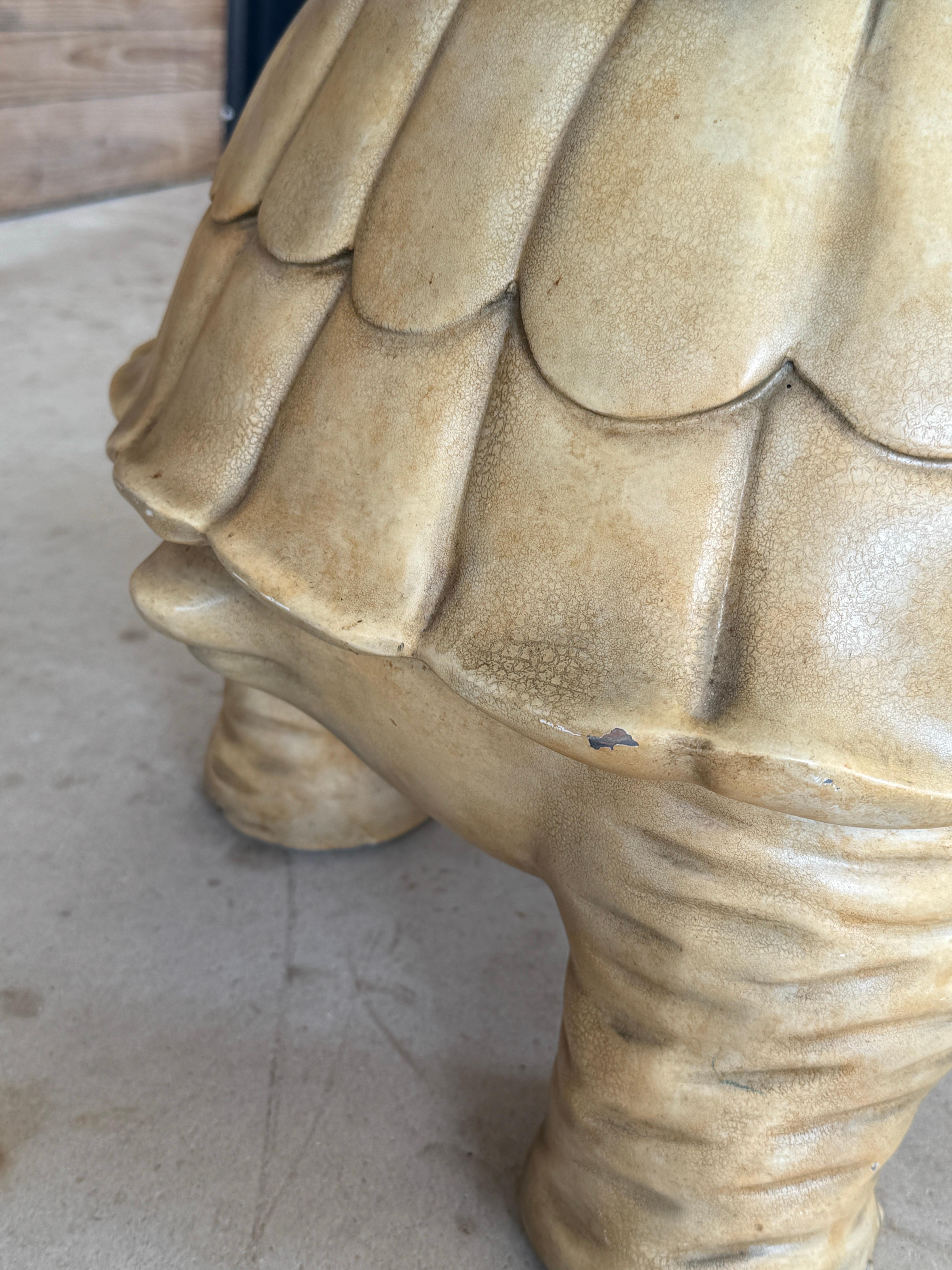 Monumental Regency Cast Resin Upholstered Turtle Ottoman by Maitland-Smith For Sale 1