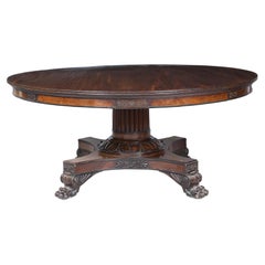 Monumentale table centrale Regency en acajou dans le style de Thomas Hope