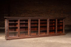 Monumental Renaissance Revival Carved Wood Library Display Cabinet