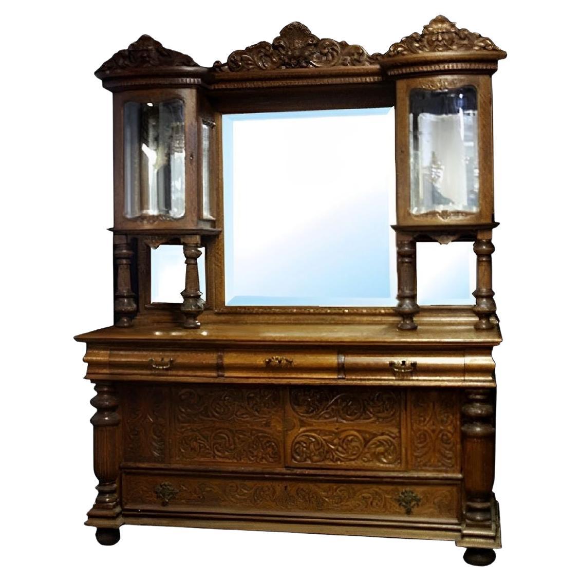 Monumental Renaissance Revival Oak Sideboard R.J. Horner Style, U.S.A. c.1880