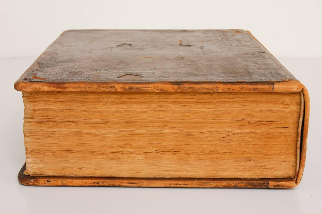 19th Century Monumental Rev. John Brown's Leather Holy Bible, circa 1812