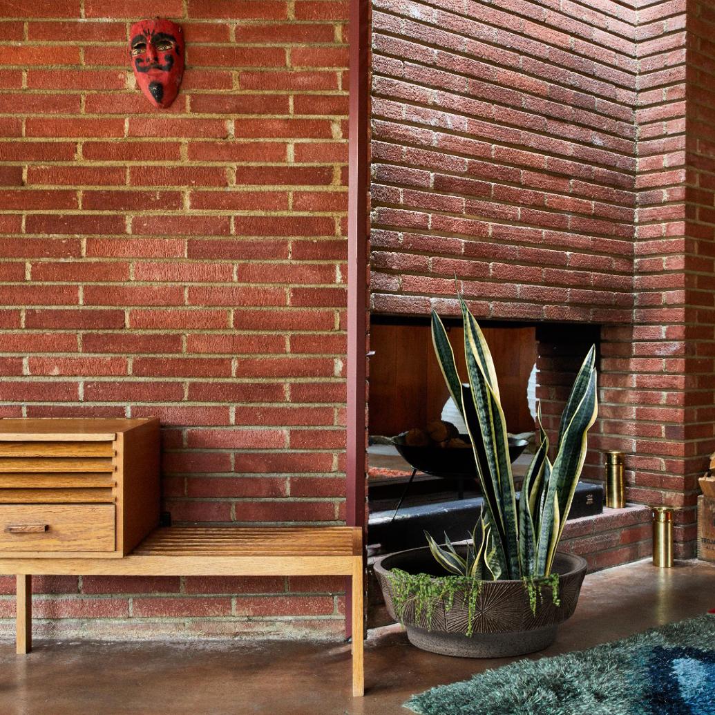 Mid-Century Modern Monumental Robert Maxwell & David Cressey Sunburst Low Planter for Earthgender For Sale