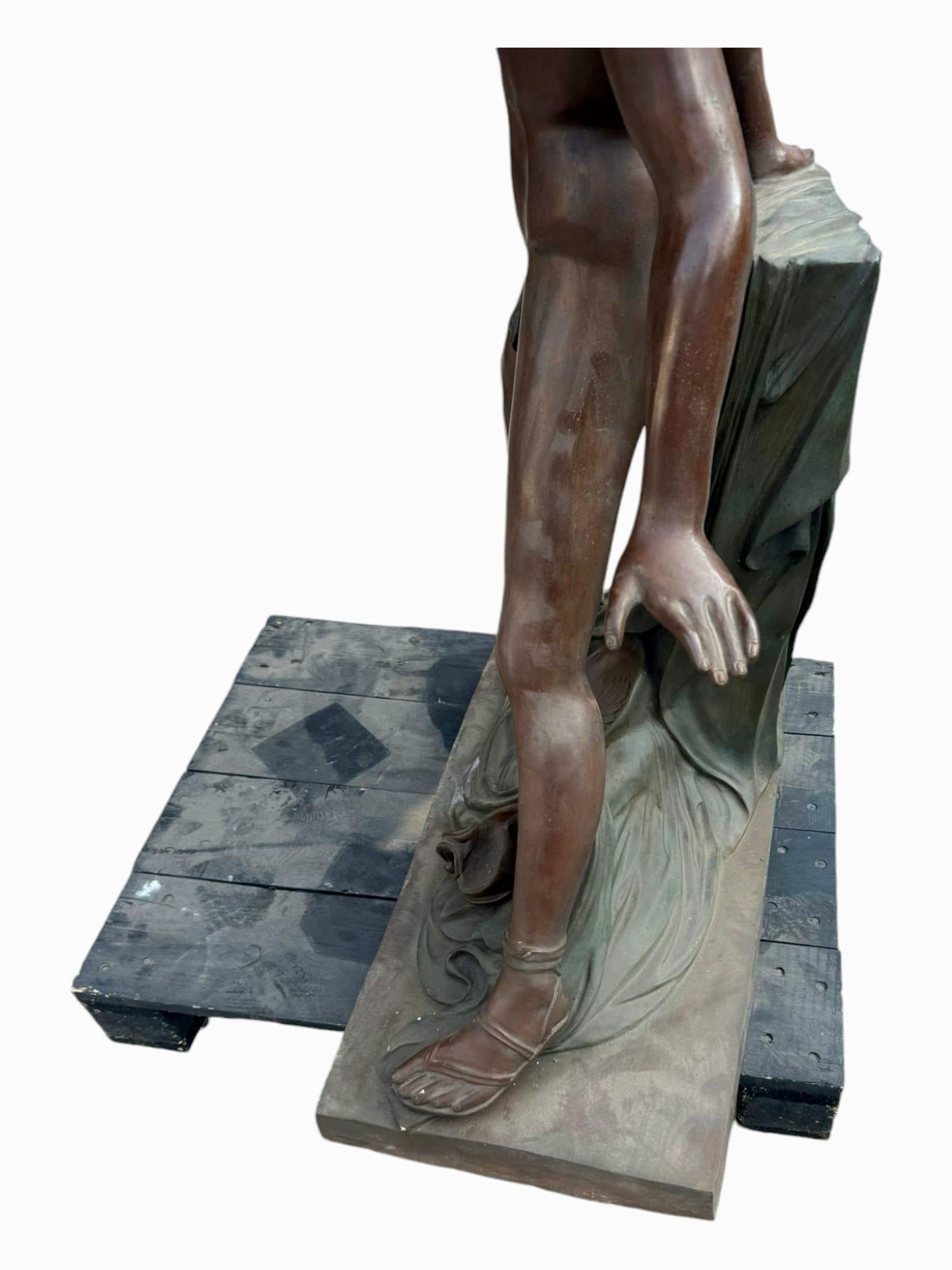 Escultura Monumental Romana de Bronce 120 Cm en venta 1