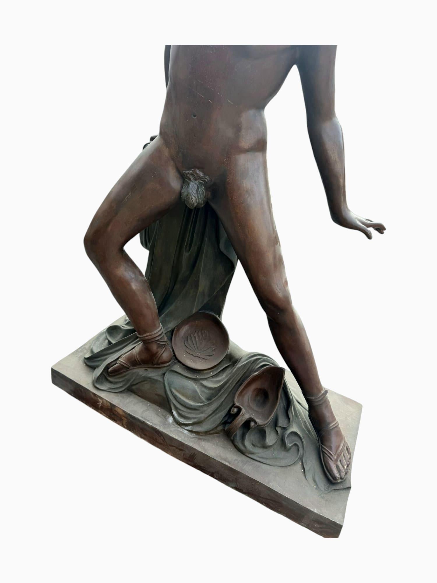 Escultura Monumental Romana de Bronce 120 Cm en venta 2