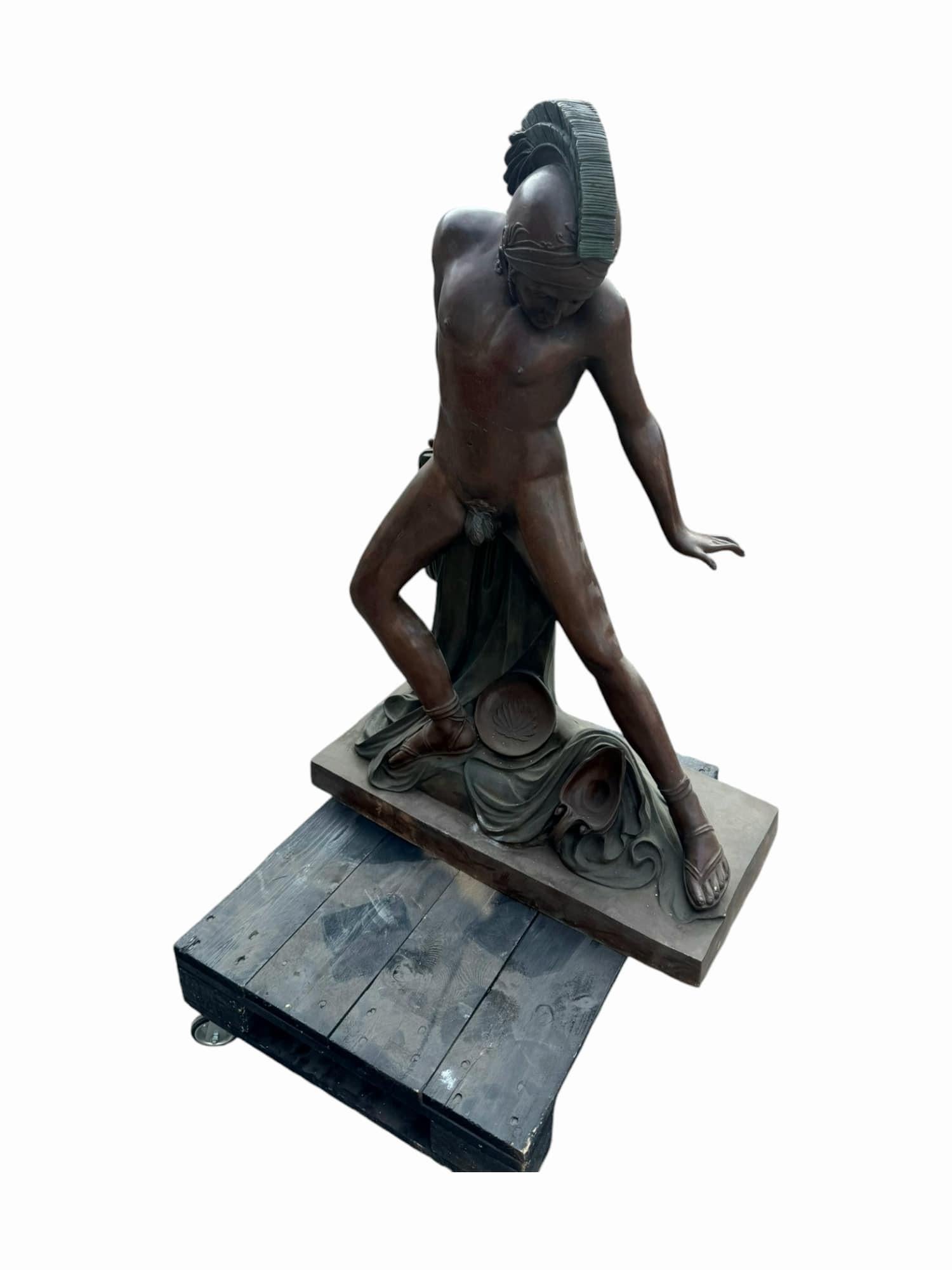 Escultura Monumental Romana de Bronce 120 Cm en venta 3