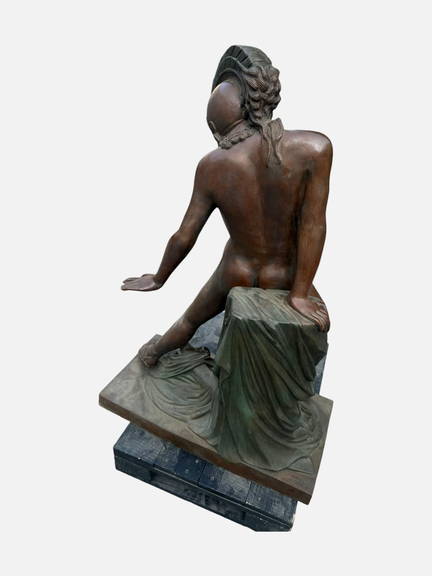 Escultura Monumental Romana de Bronce 120 Cm en venta 4