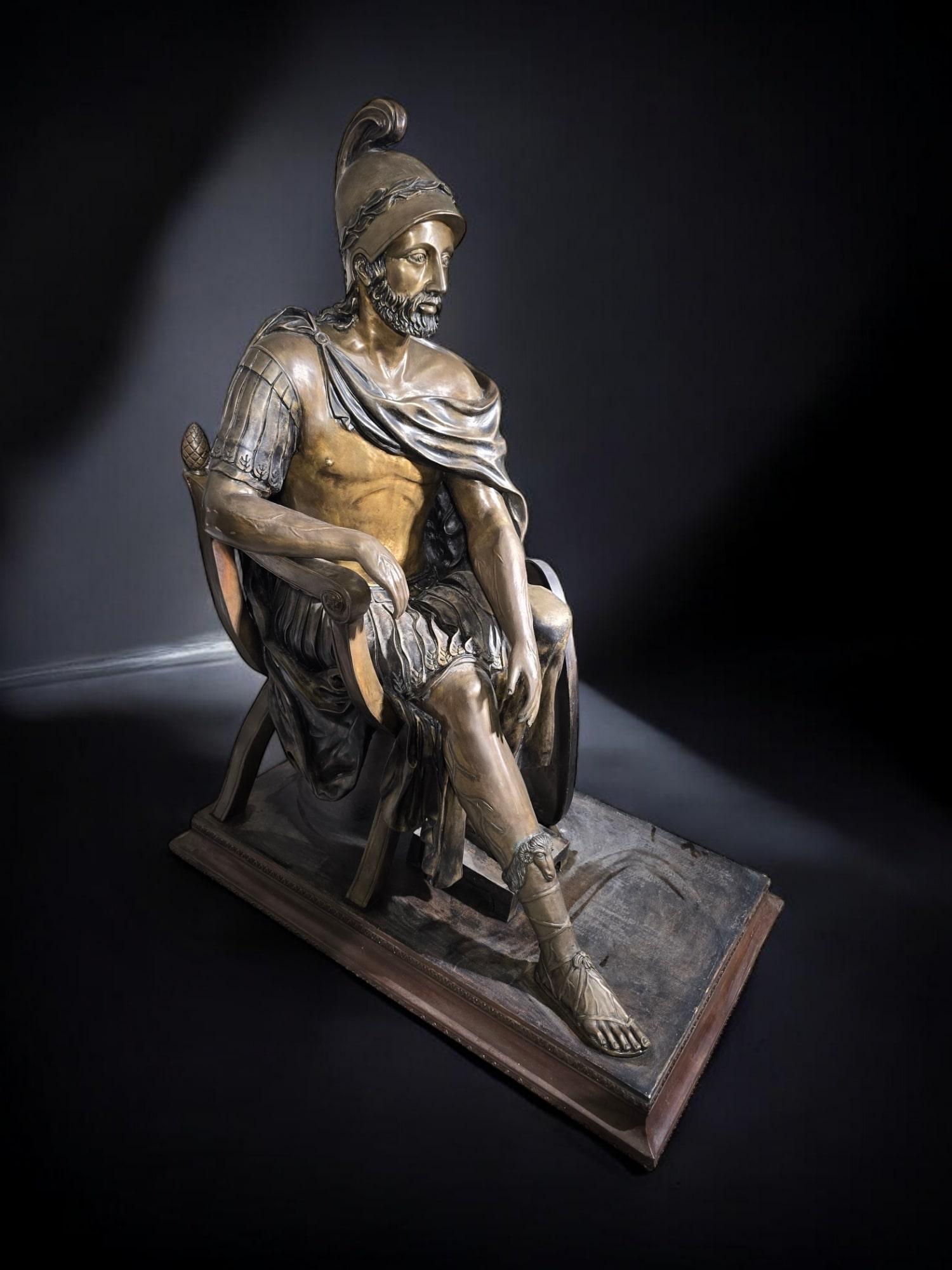 Scultura monumentale romana in bronzo di 150 cm firmata:Hunt in vendita 11