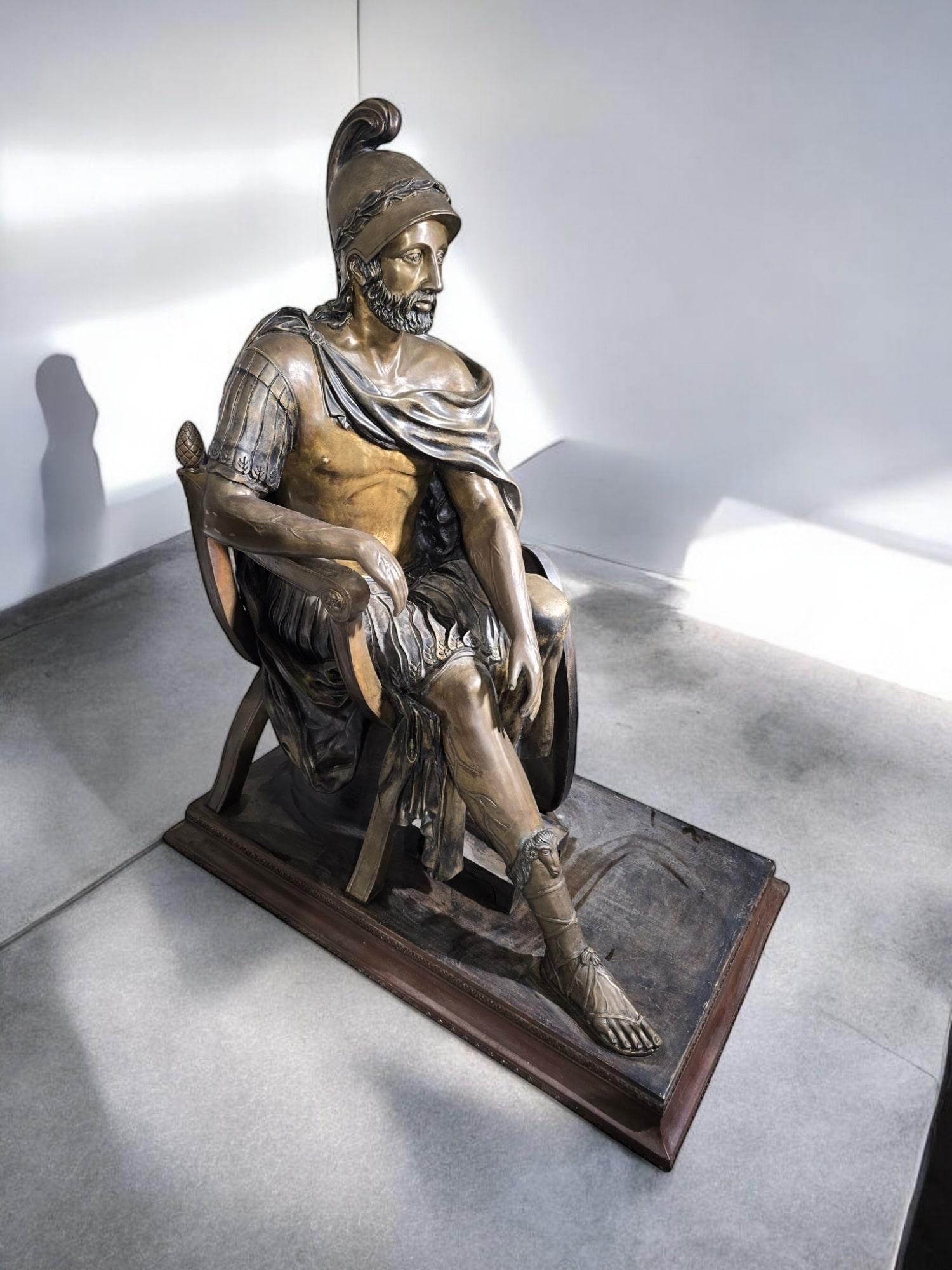 Scultura monumentale romana in bronzo di 150 cm firmata:Hunt in vendita 13