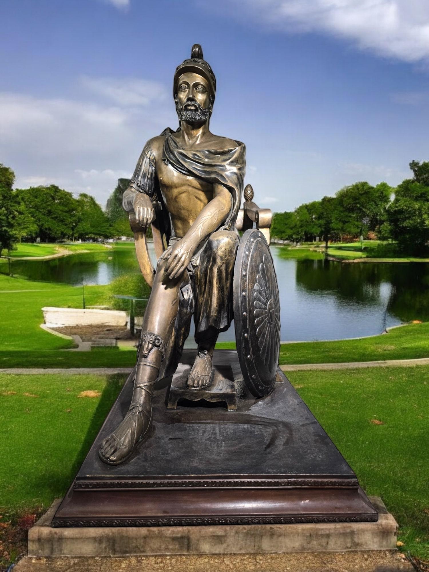 Scultura monumentale romana in bronzo di 150 cm firmata:Hunt in vendita 14
