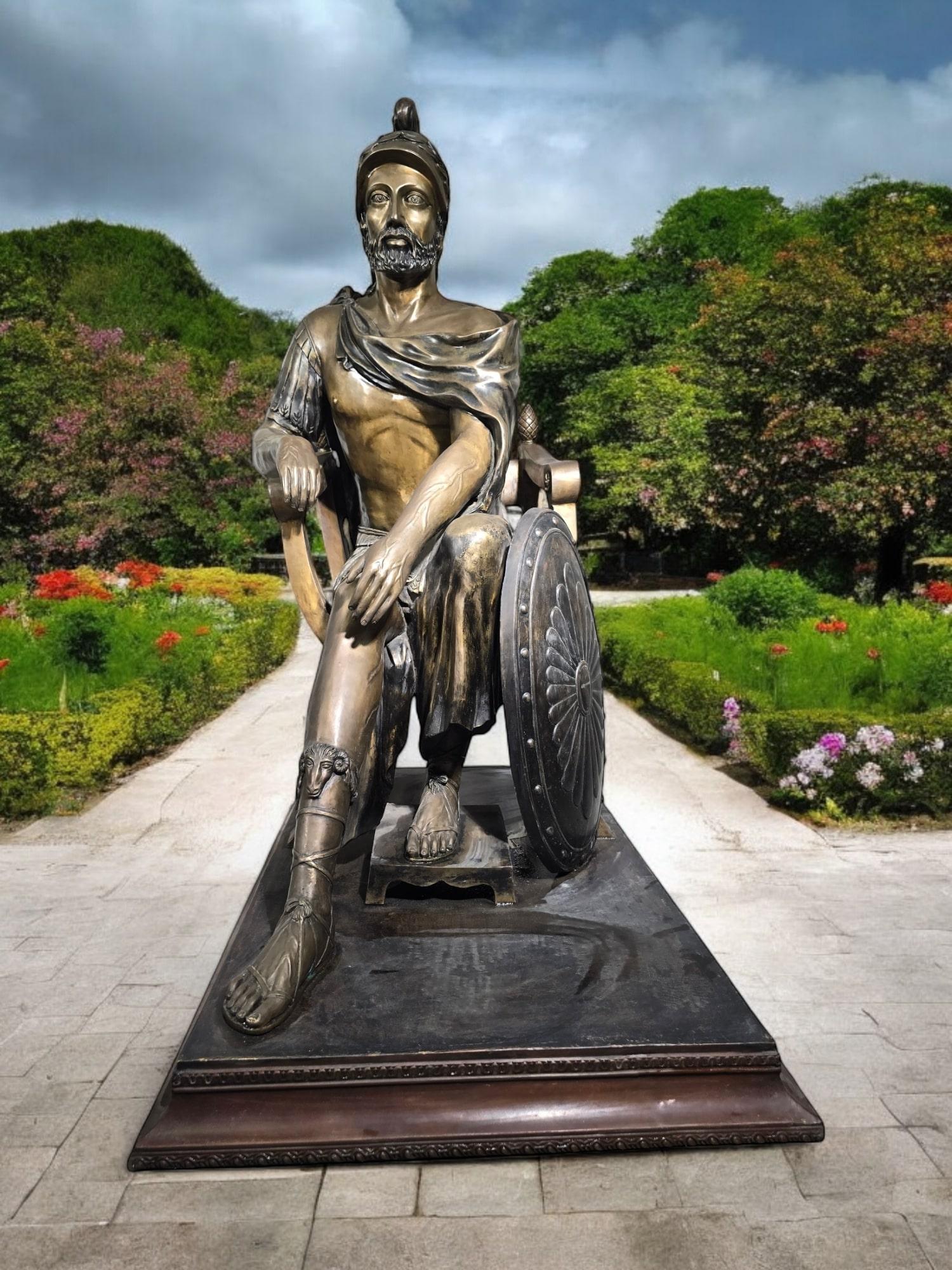 Scultura monumentale romana in bronzo di 150 cm firmata:Hunt in vendita 15