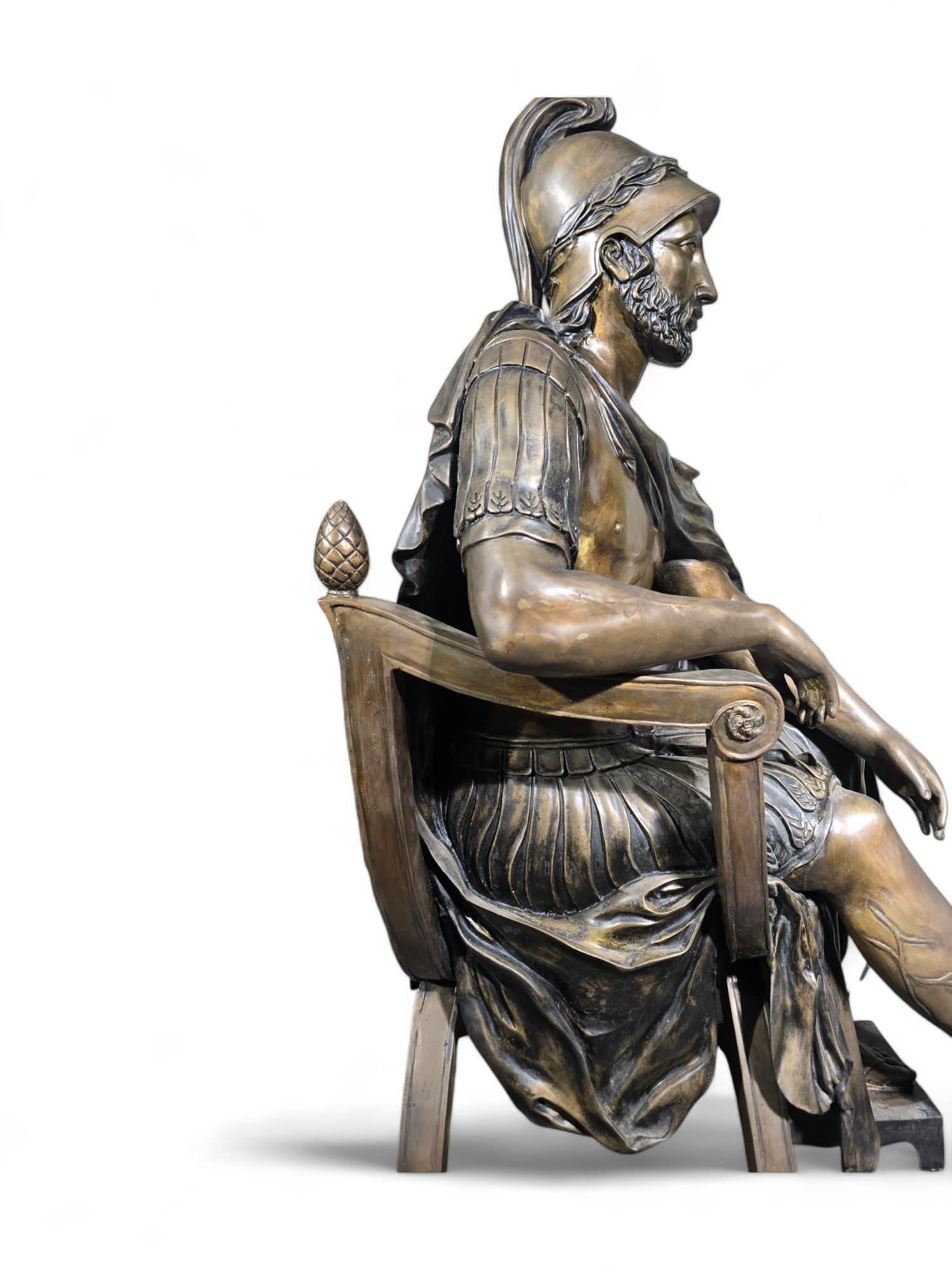 Scultura monumentale romana in bronzo di 150 cm firmata:Hunt In condizioni buone in vendita a Madrid, ES