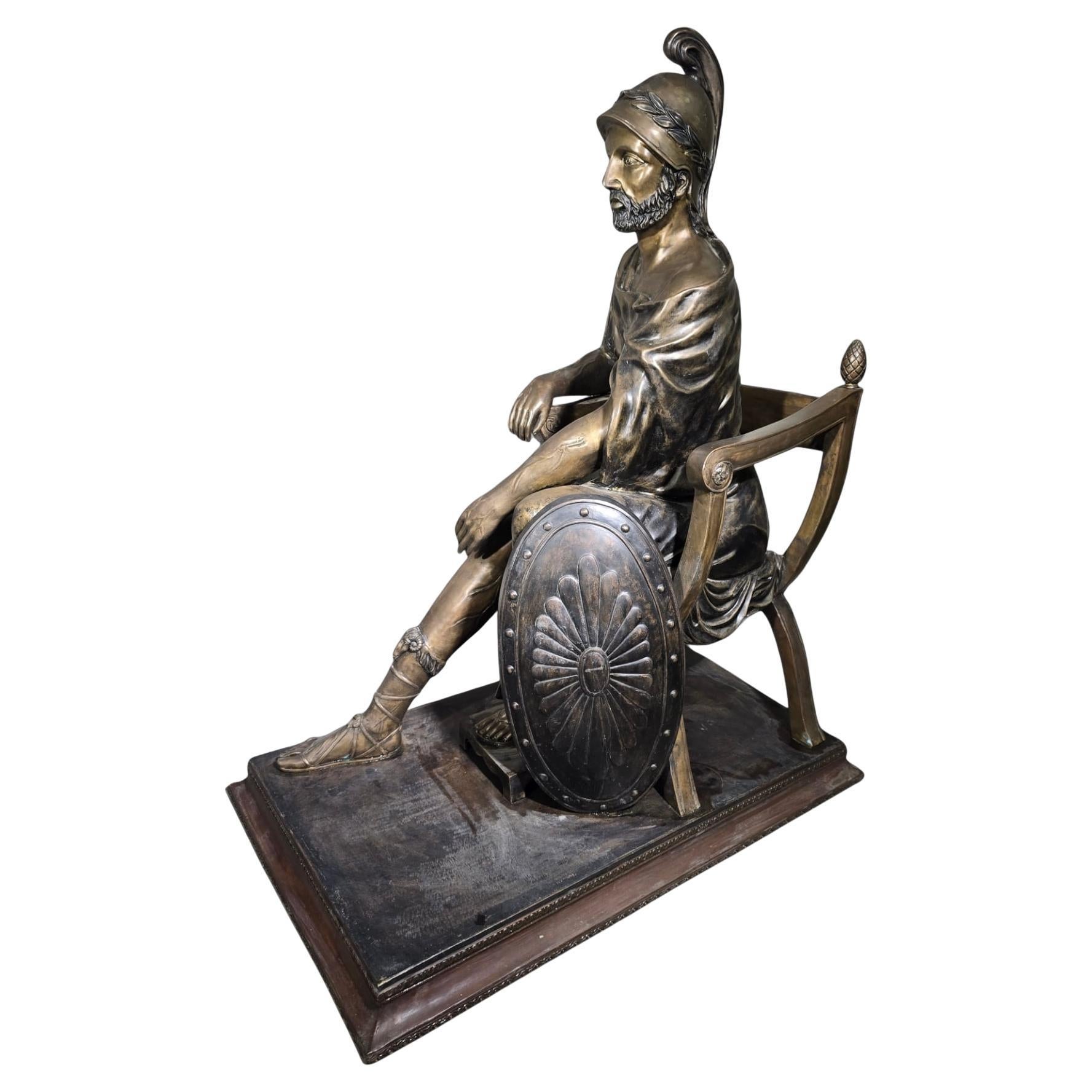 Escultura monumental romana de bronce 150 cm firmada:Hunt