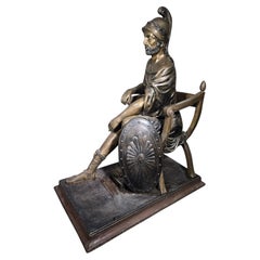 Escultura monumental romana de bronce 150 cm firmada:Hunt