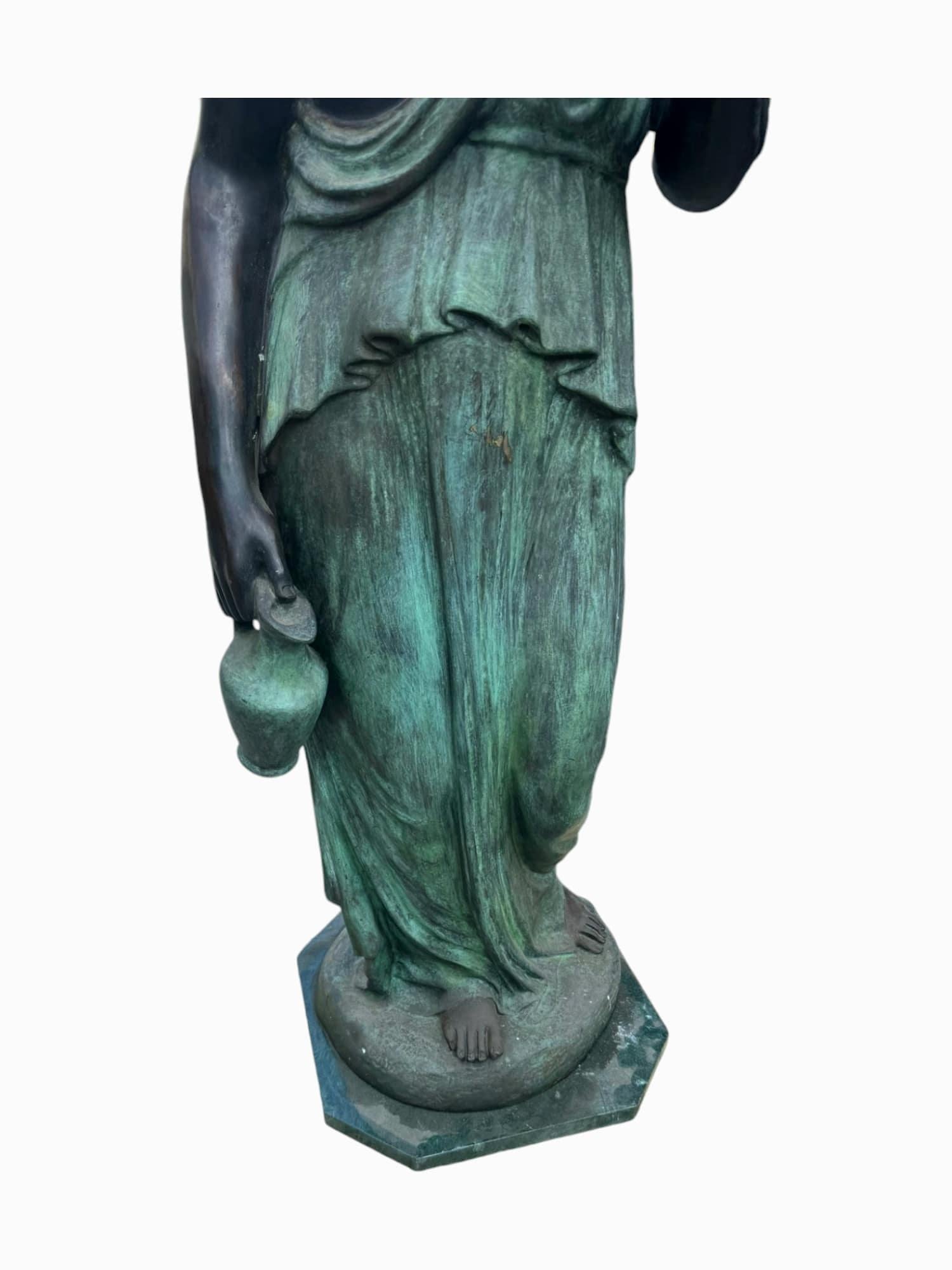 Monumental Roman Bronze Sculpture of Hebe 160 Cm 6