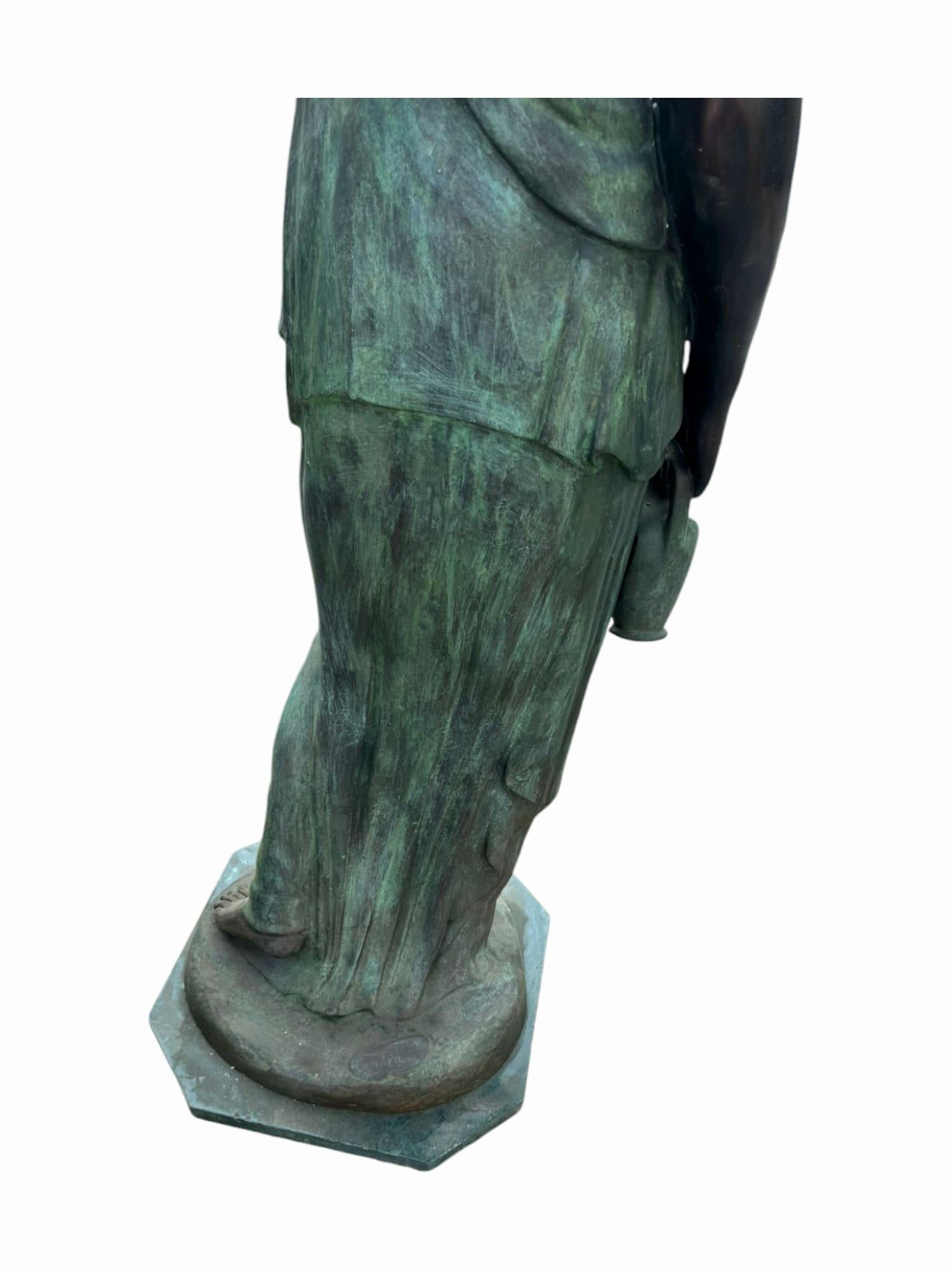 Monumental Roman Bronze Sculpture of Hebe 160 Cm 3