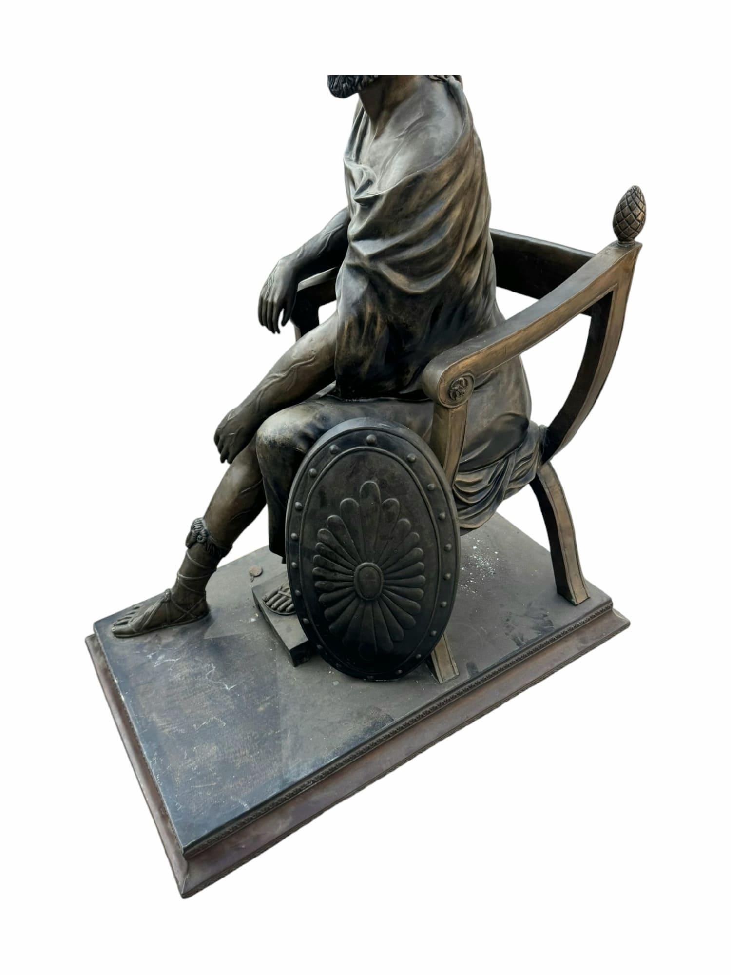 Monumentale scultura romana in bronzo di 160 cm in vendita 4