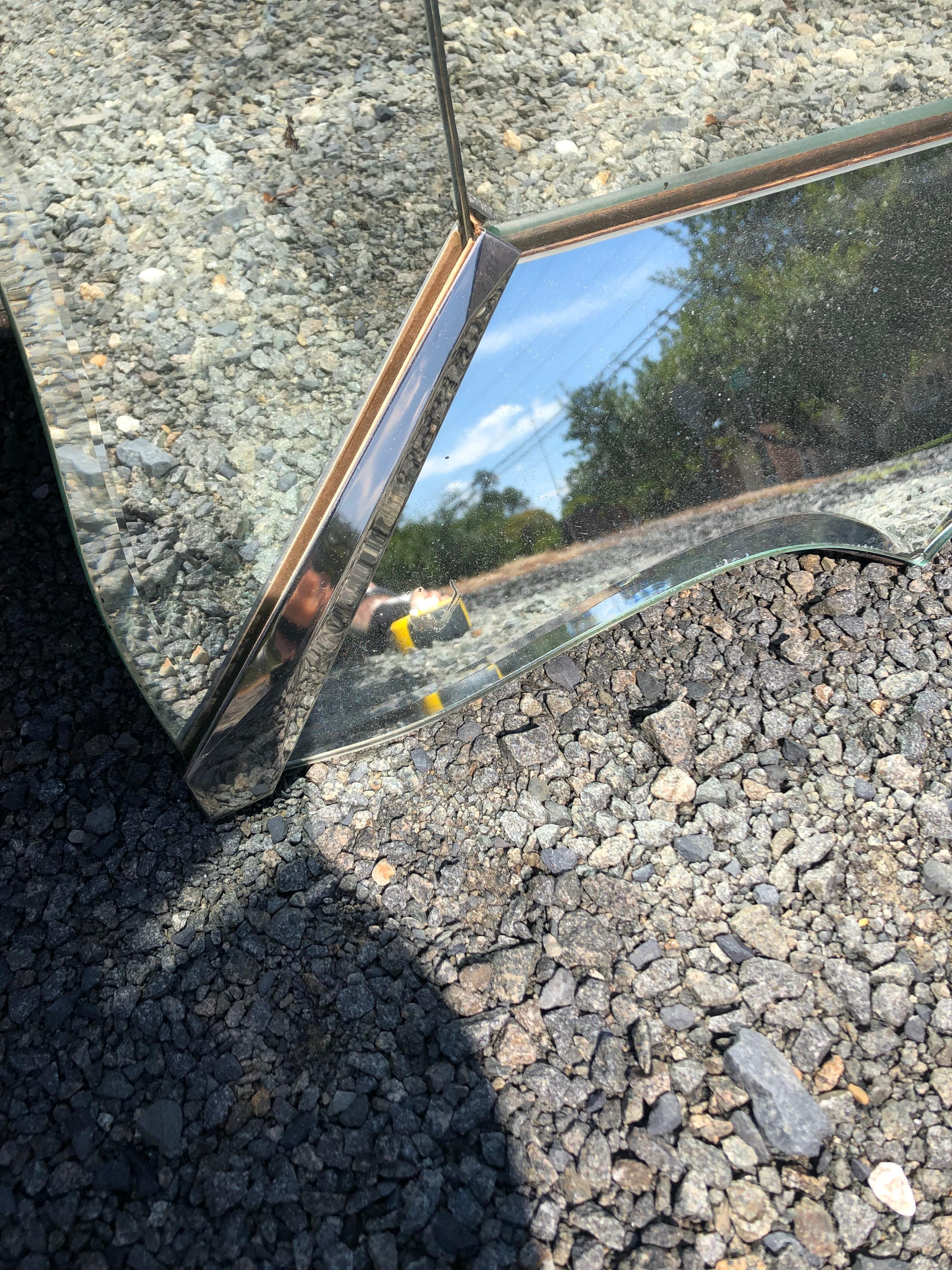 rounded edge rectangular mirror