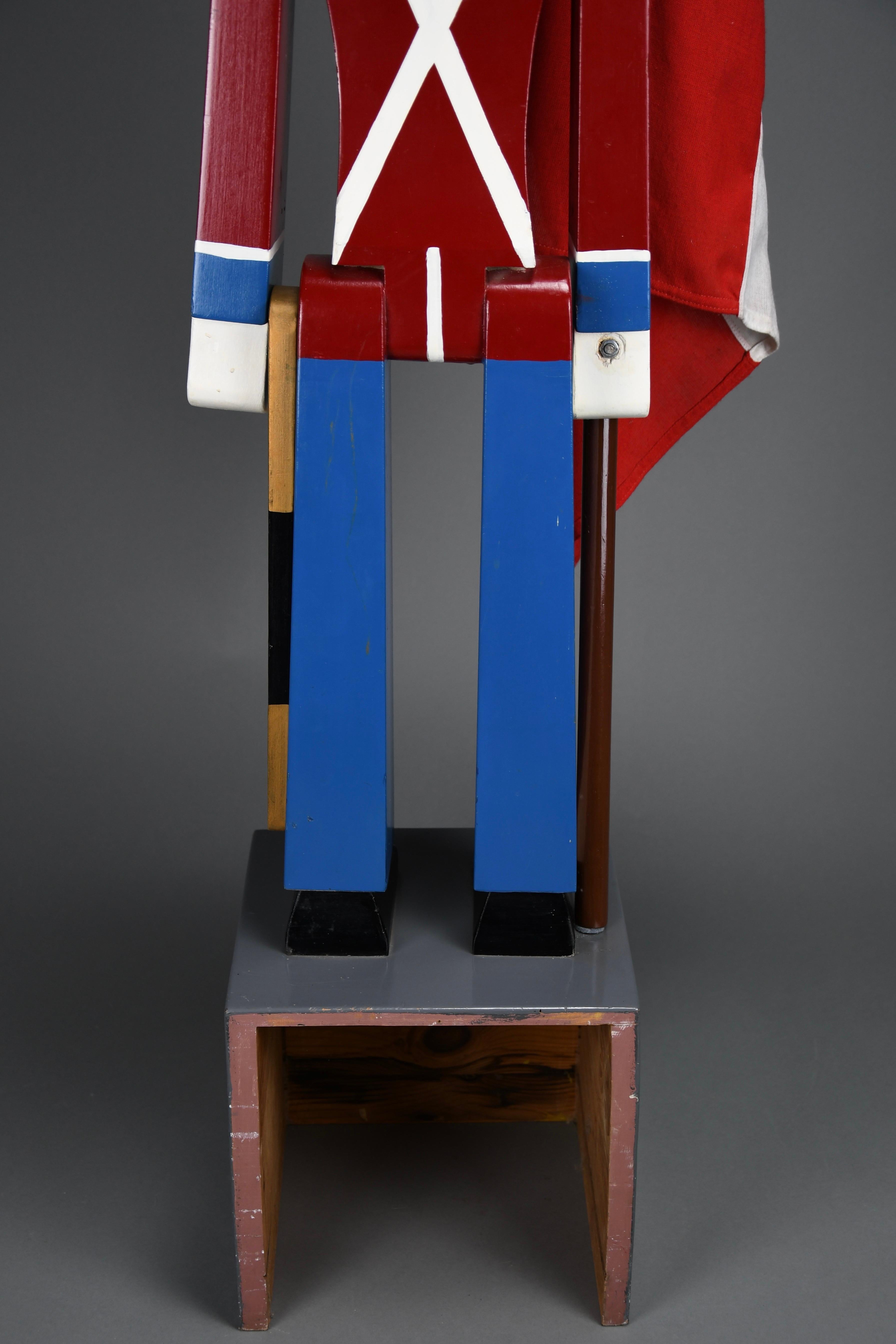 Monumental Royal Danish Guardsman with Flag by Kay Bojesen — 168 cm (66.1 in) For Sale 5