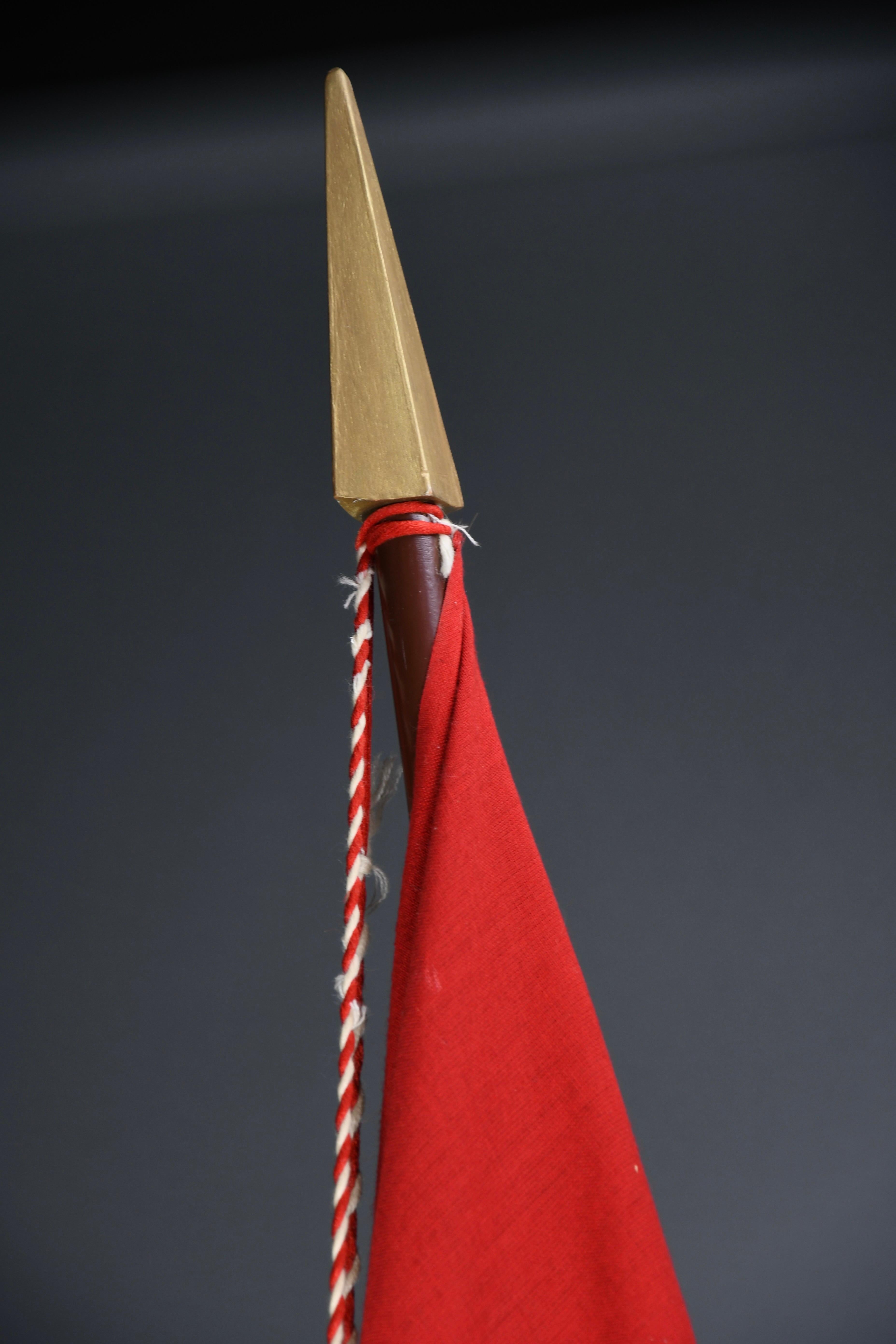 Monumental Royal Danish Guardsman with Flag by Kay Bojesen — 168 cm (66.1 in) For Sale 10
