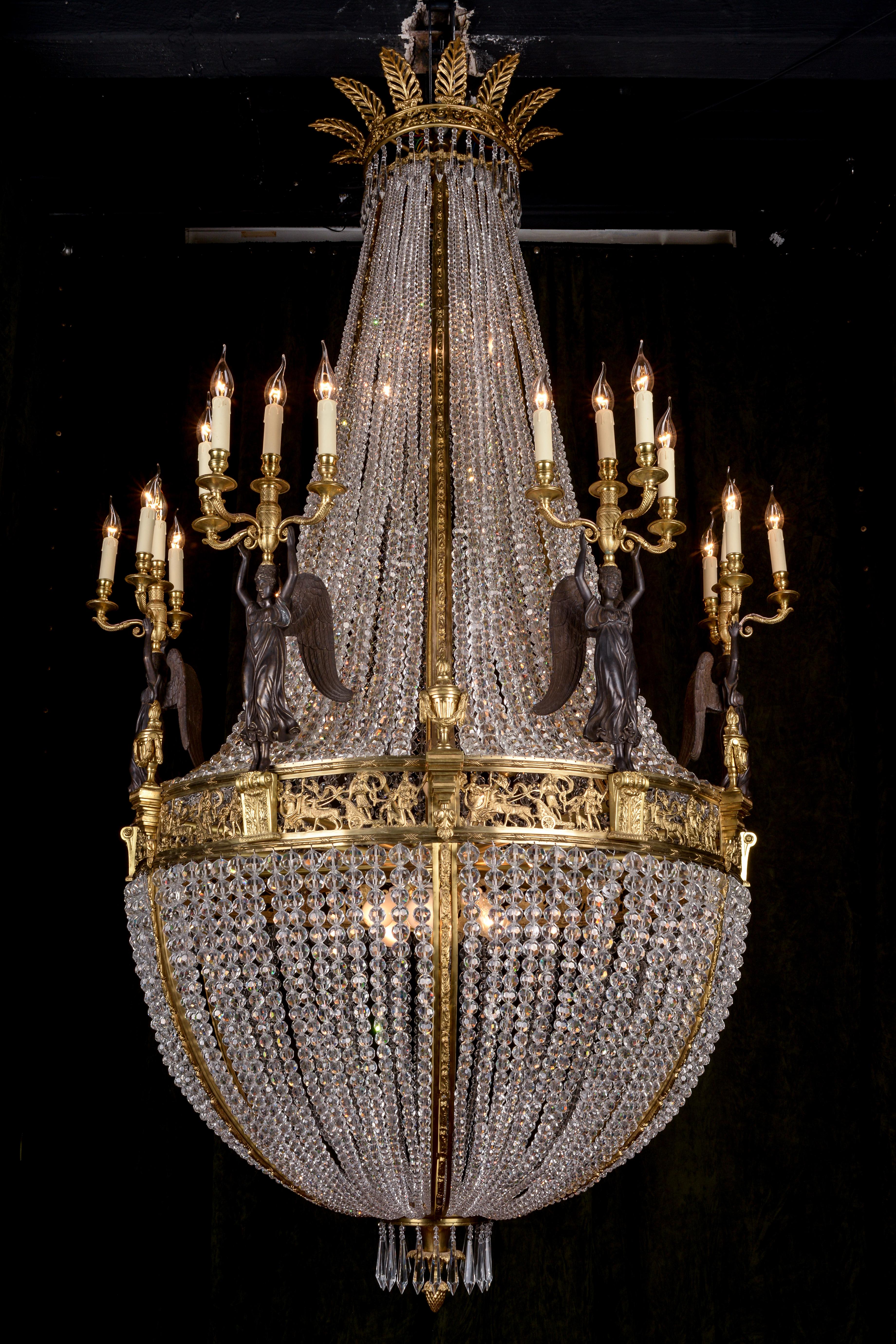 French Monumental Royal Splendid Chandelier After Pierre Phillipe Thomire For Sale