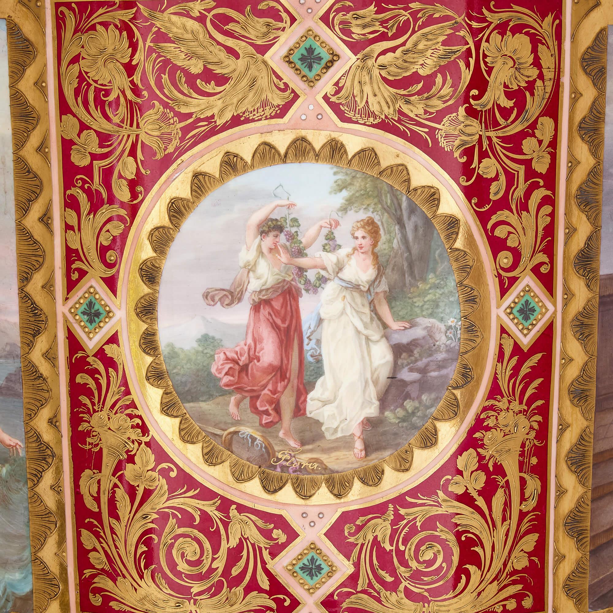 Monumentale klassische Royal Vienna-Porzellanvase im Angebot 3