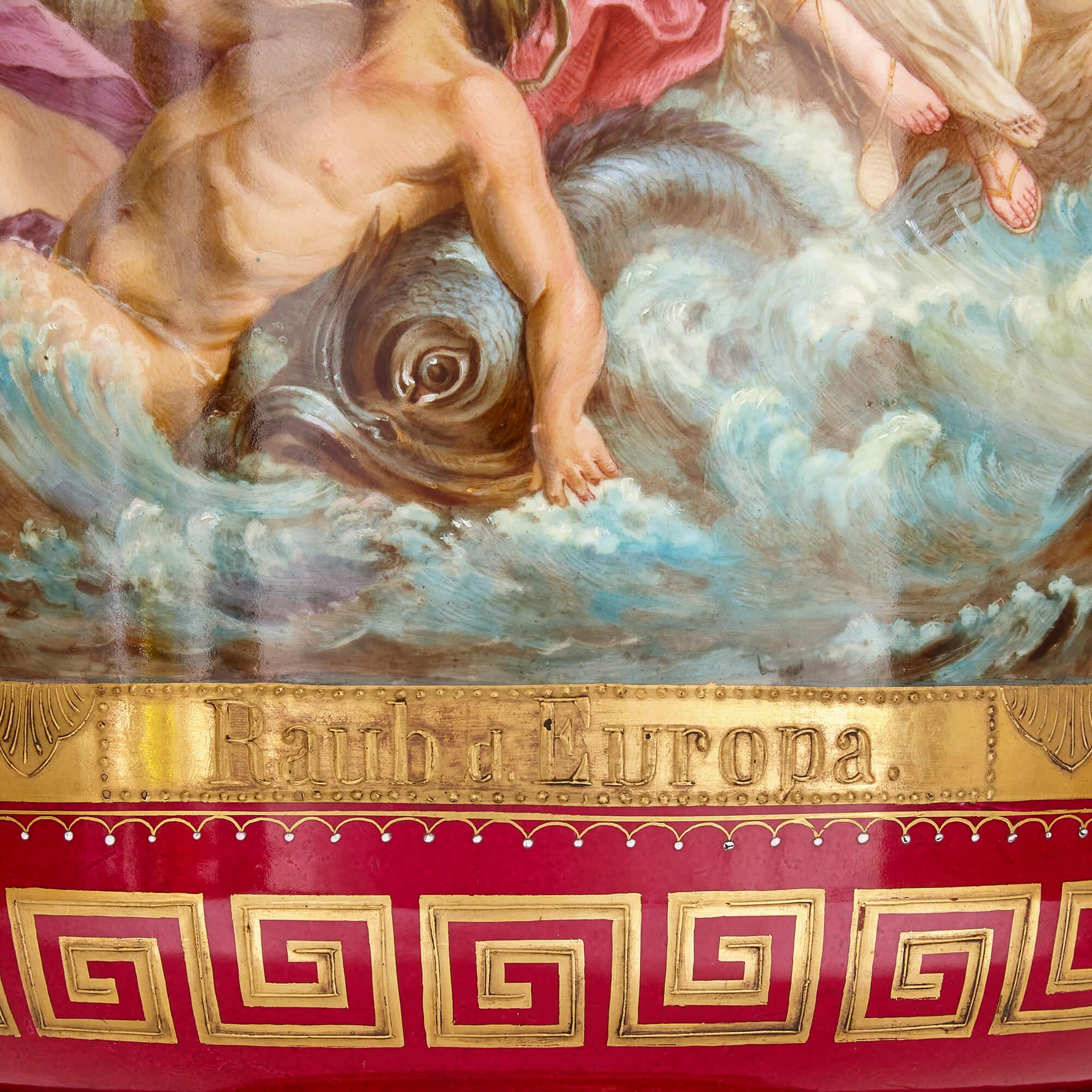 Monumentale klassische Royal Vienna-Porzellanvase im Angebot 1
