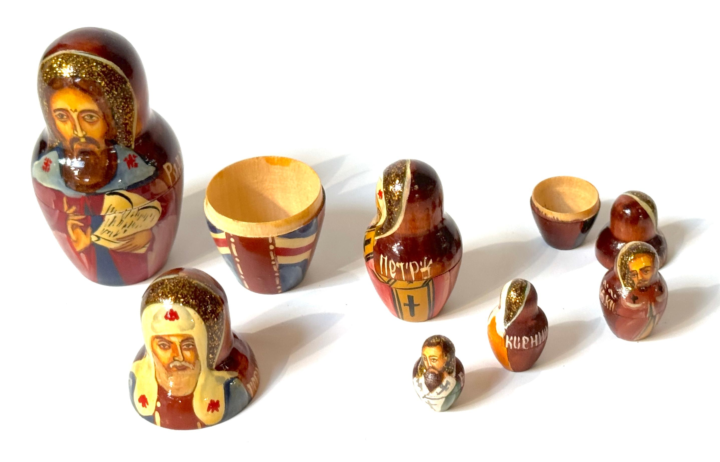 Monumental Russian Orthodox Icon Matryoshka (Nesting Doll) 40 Piece Set, 2000 For Sale 4