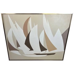 Monumental Sailboat Painting by Lee Reynolds Vanquard Studios