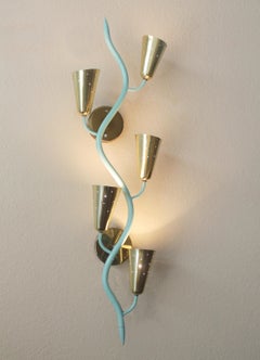 Monumental! 42" Tall Sarfatti Wall Chandelier Sconce Lamp Mid Century Arteluce