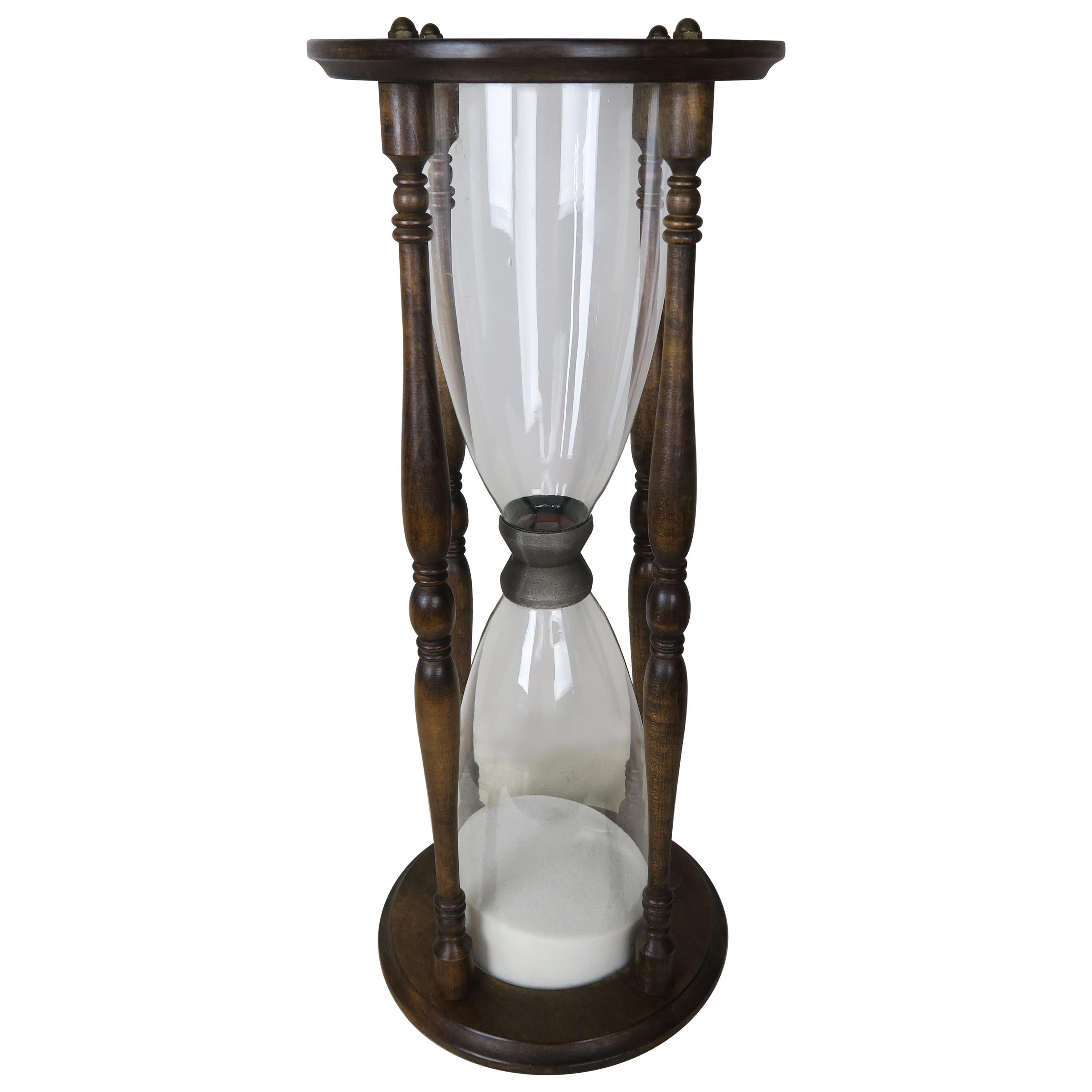 Monumental Scale English Walnut Hour Glass