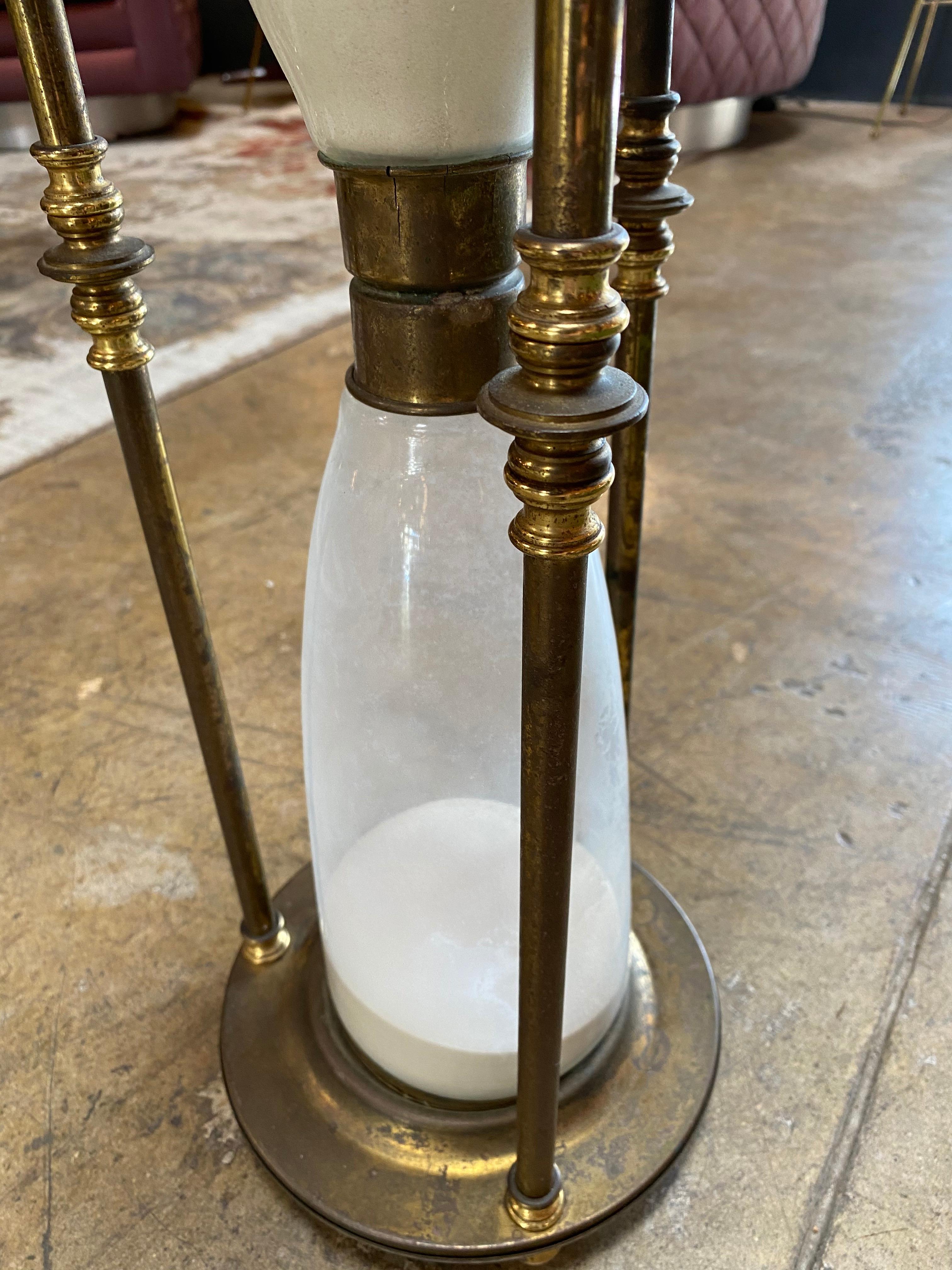 European Monumental Scale Italian Walnut Hour Glass, 1900
