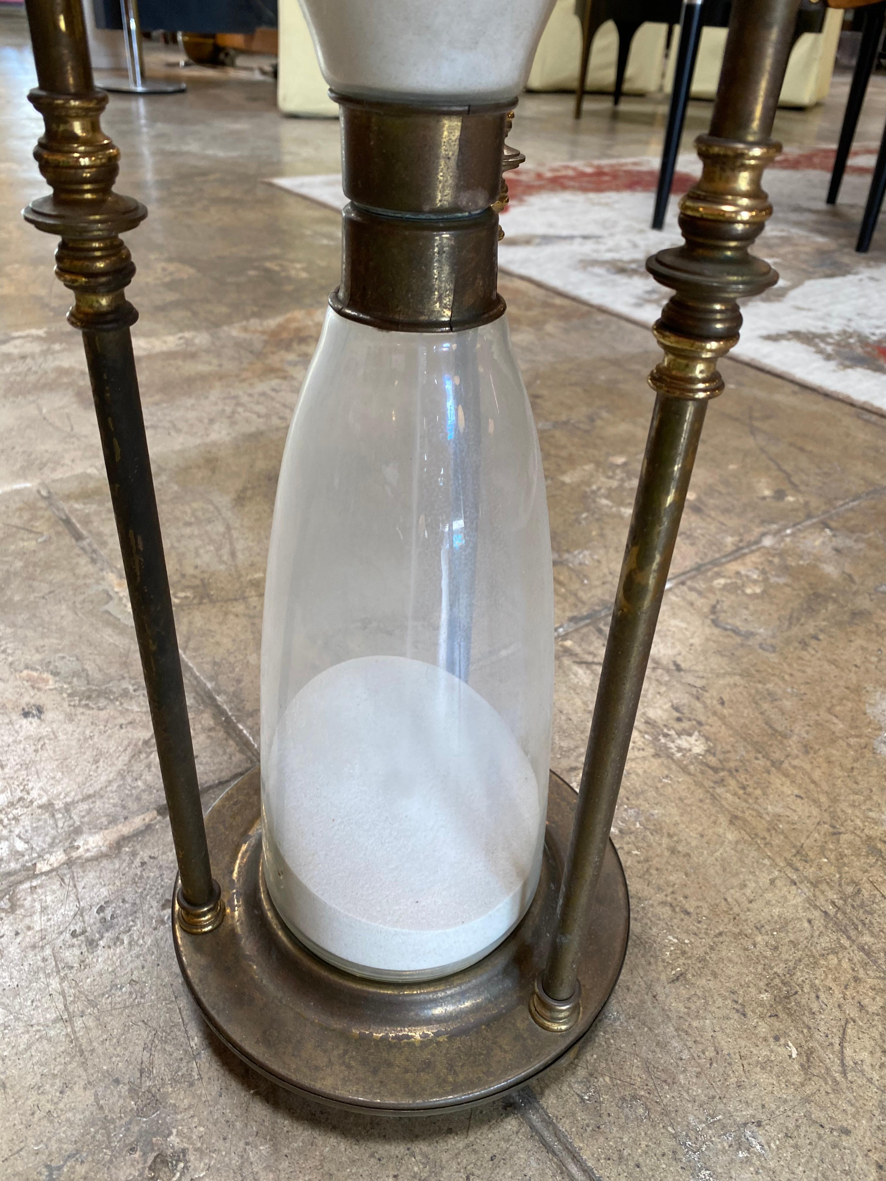 Monumental Scale Italian Walnut Hour Glass, 1900 In Good Condition In Los Angeles, CA