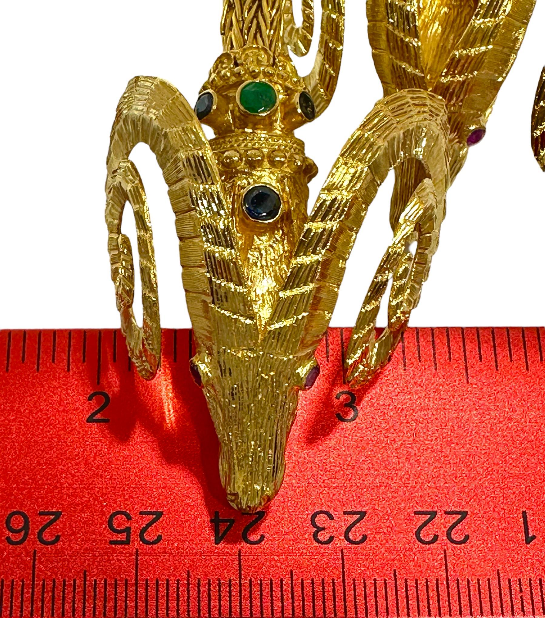 Lalaounis Collier monumental à double tête de bélier en or 18 carats de 38 pouces de long en vente 8