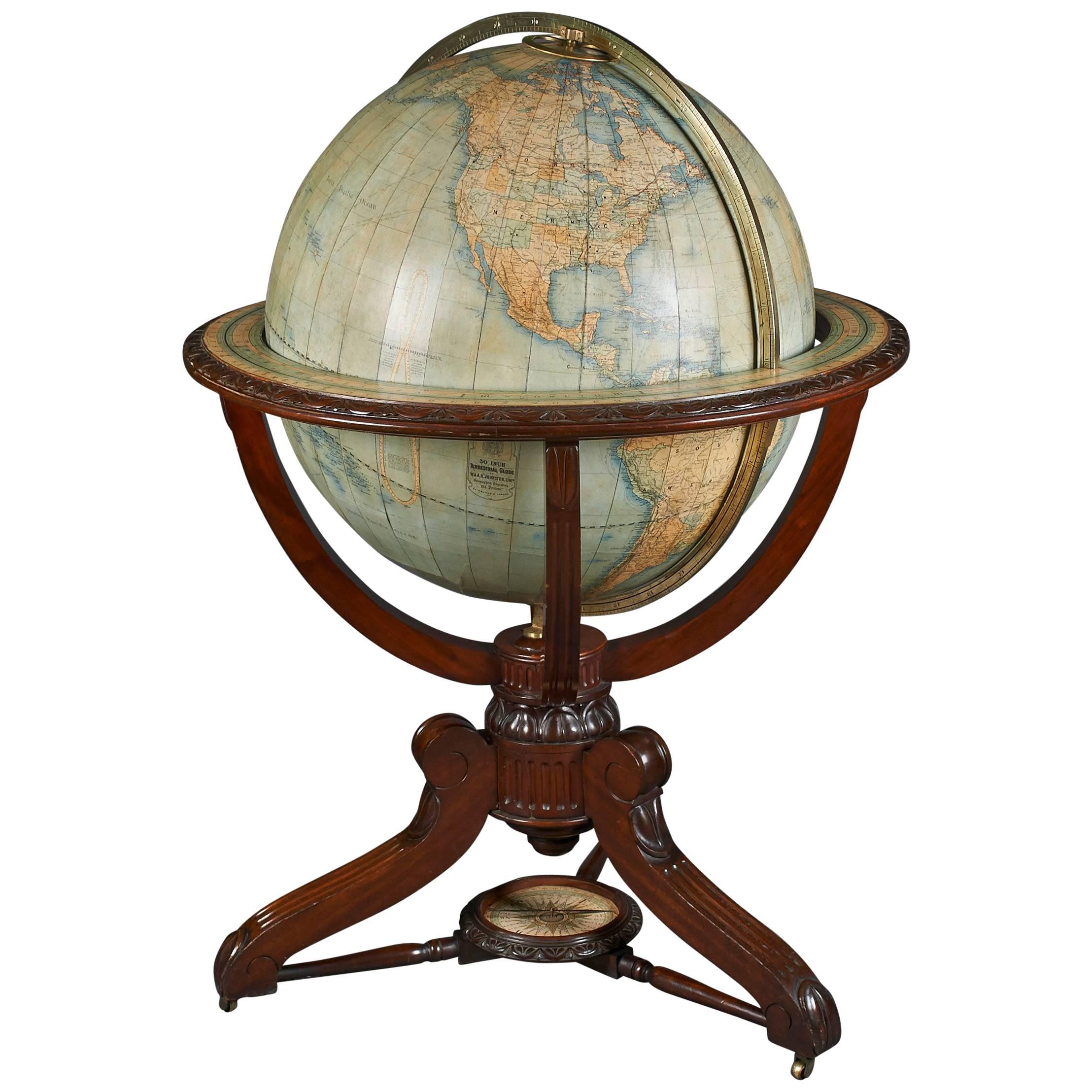Monumental Scottish Globe on Stand, circa 1924 For Sale