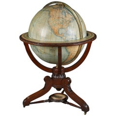Antique Monumental Scottish Globe on Stand, circa 1924