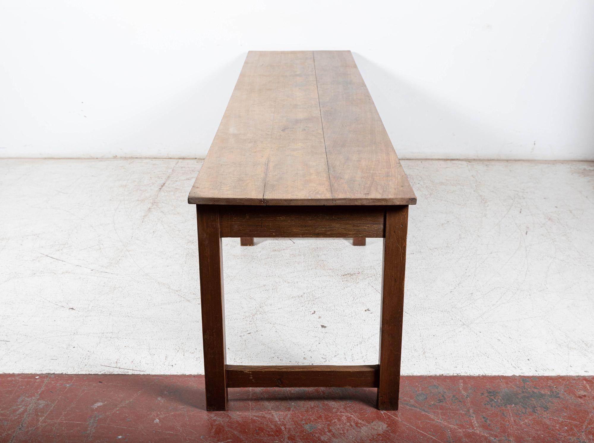 Monumental Scottish Mahogany Top Art Refectory Table For Sale 2