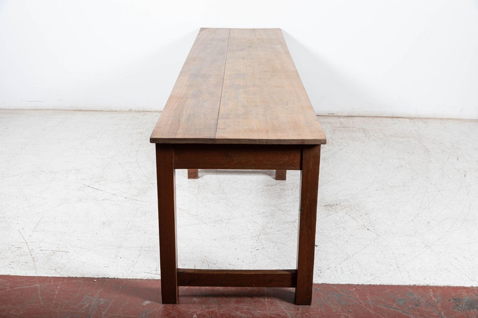 Monumental Scottish Mahogany Top Art Refectory Table For Sale 3