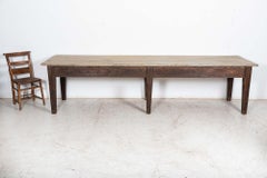 Monumental Scottish Oak Top Refectory Art Table
