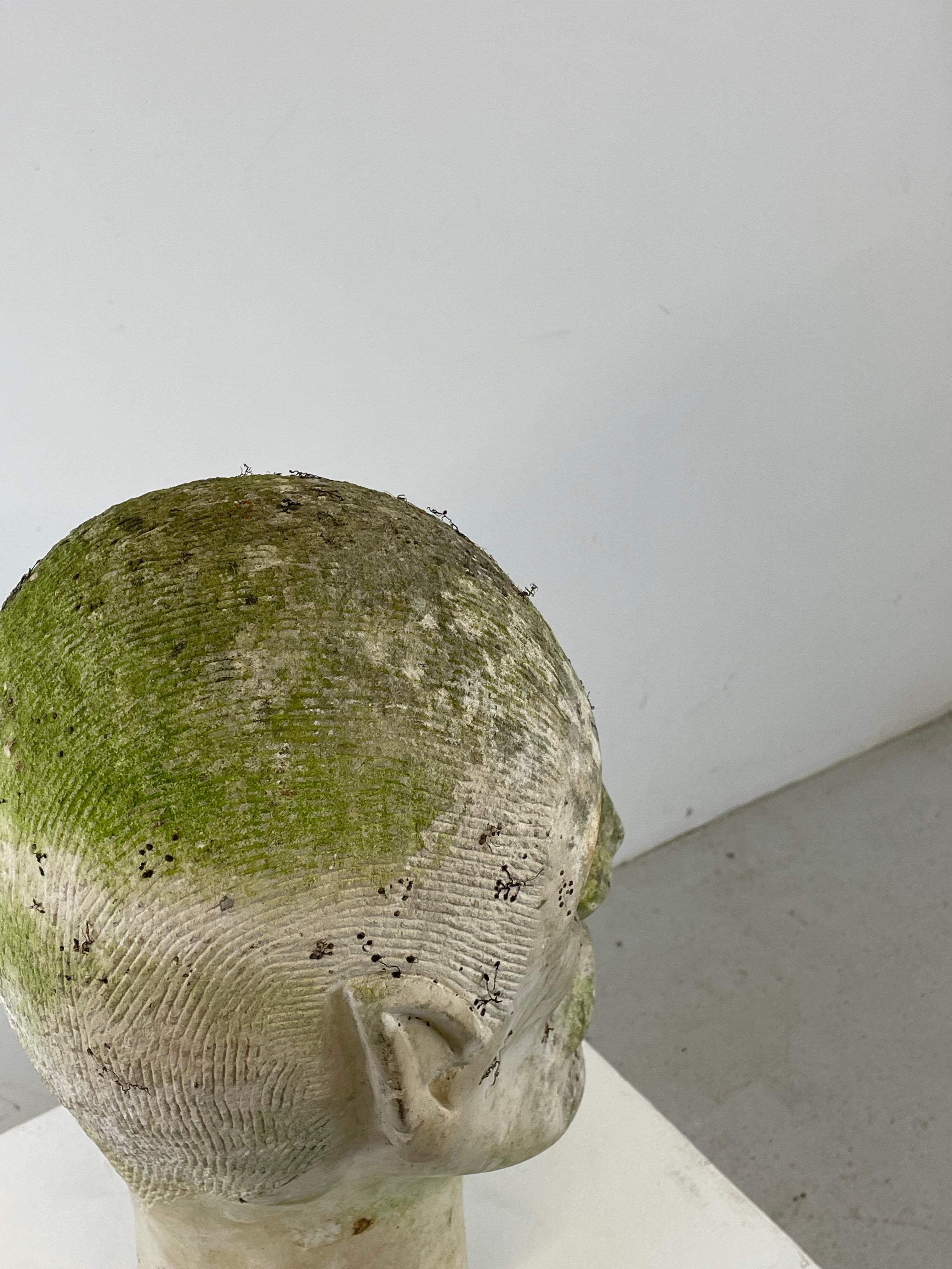 Testa monumentale in pietra scolpita, Francia, anni '60 in vendita 5