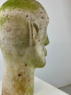 Monumental Sculpted Stone Head, France, 1960s