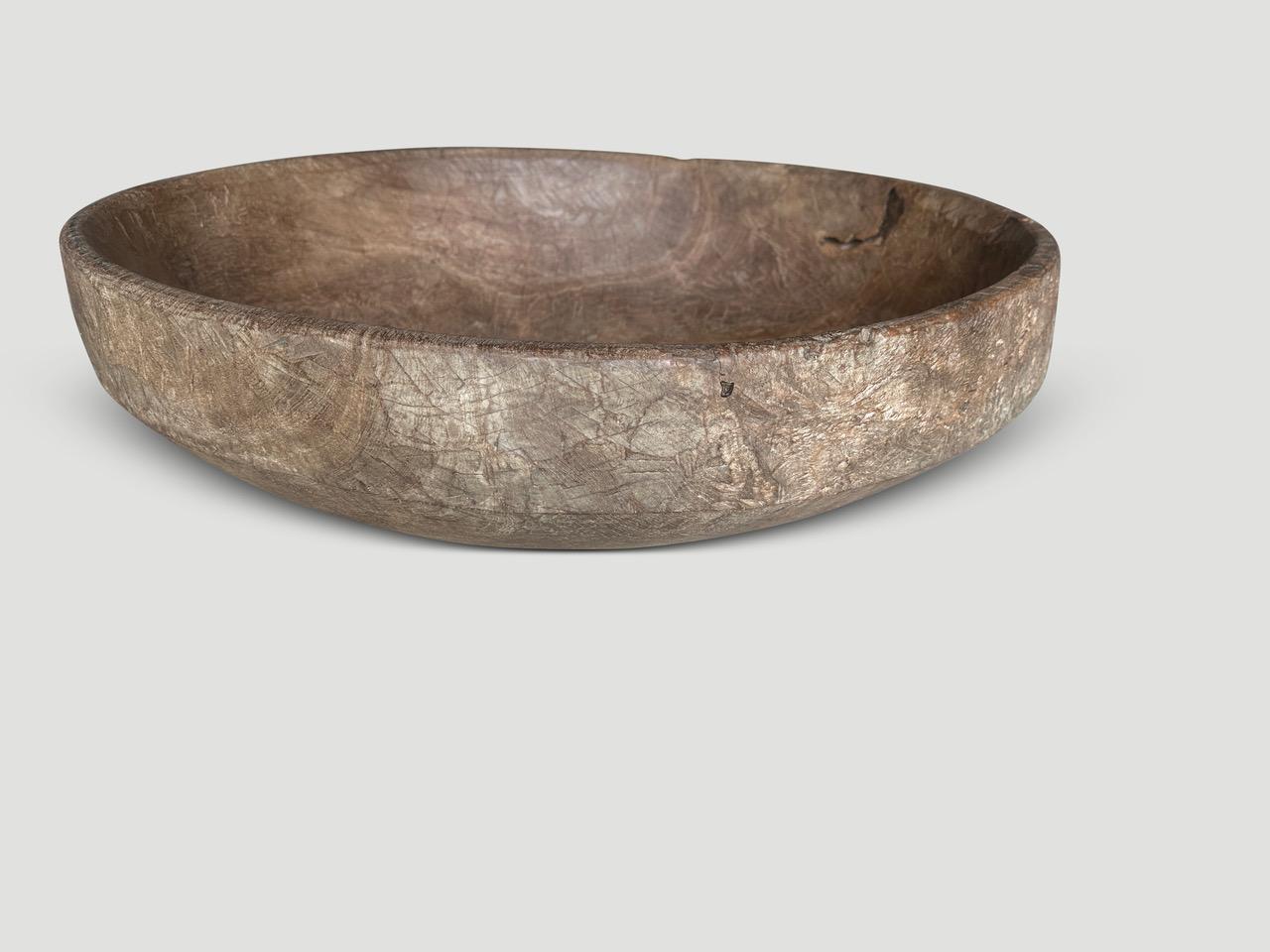 Mid-20th Century Monumental Sculptural Antique Bowl curated by Andrianna Shamaris For Sale