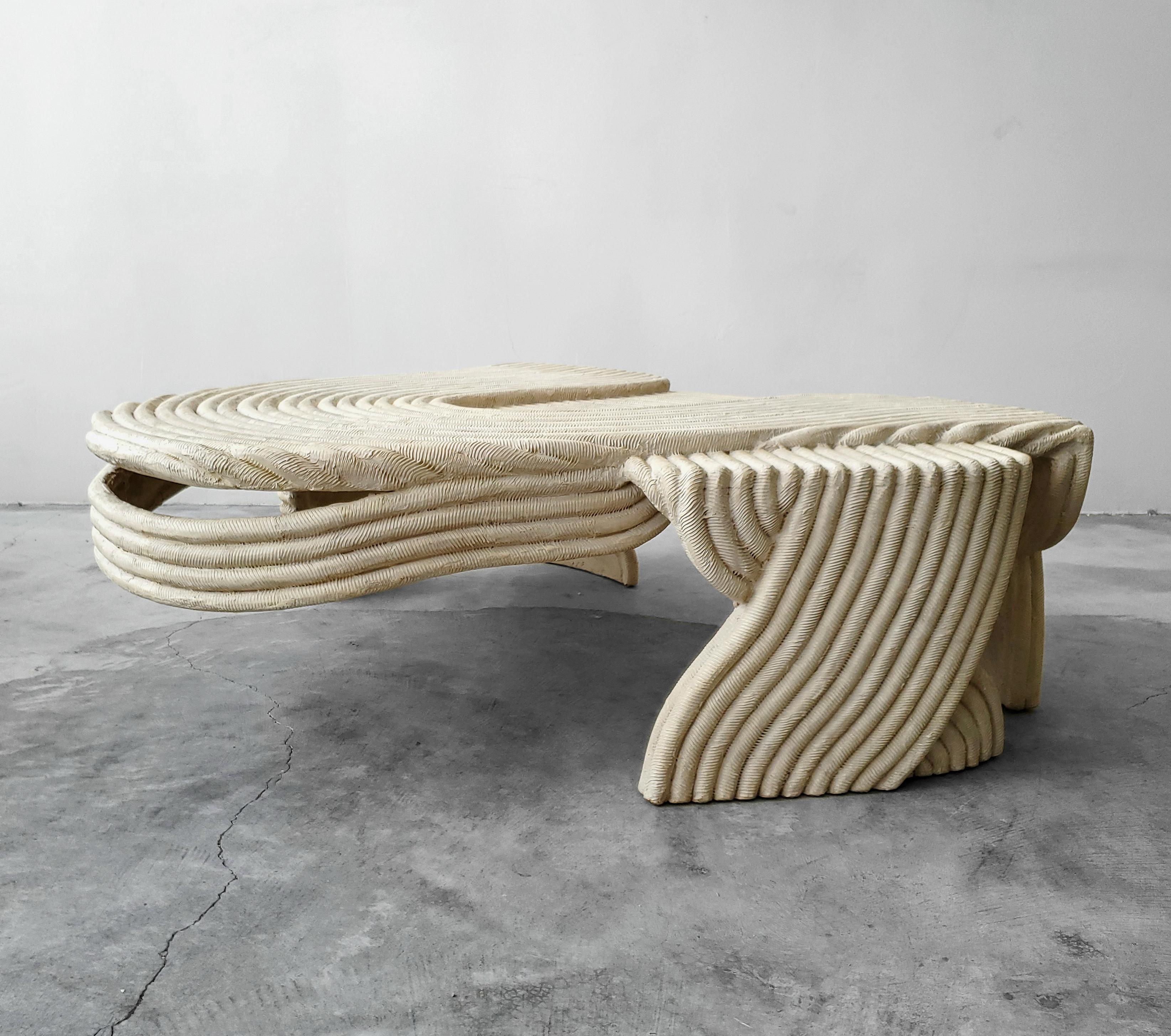 Resin Monumental Sculptural Coffee Table