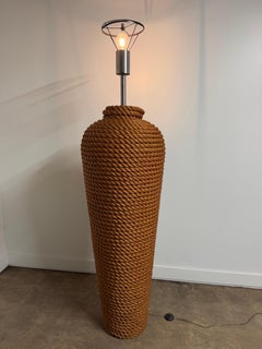 Monumental Sculptural Rope Floor Lamp by Fusion Specialties, circa 1990s