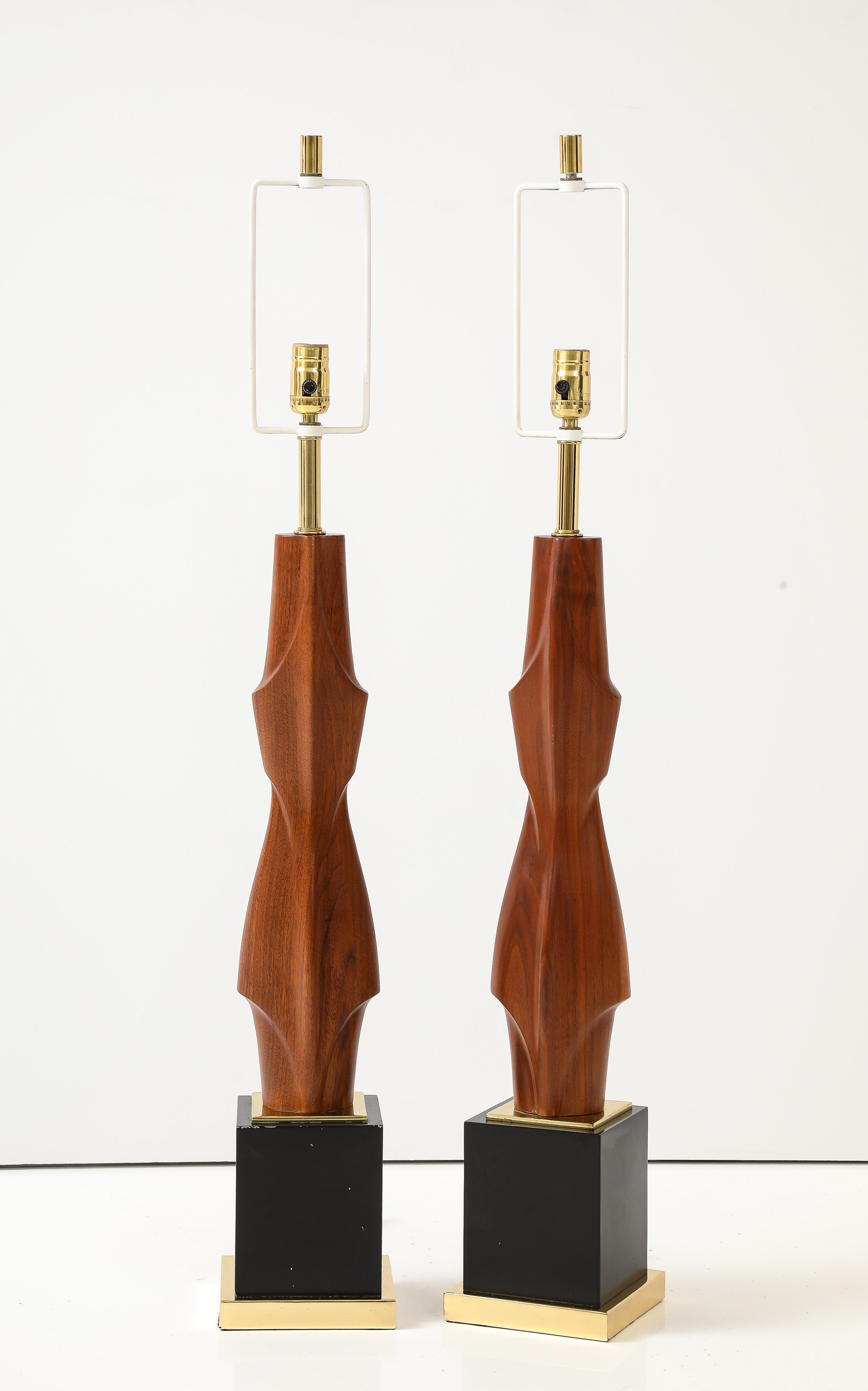 Lampes de table sculpturales monumentales par Laurel en vente 3