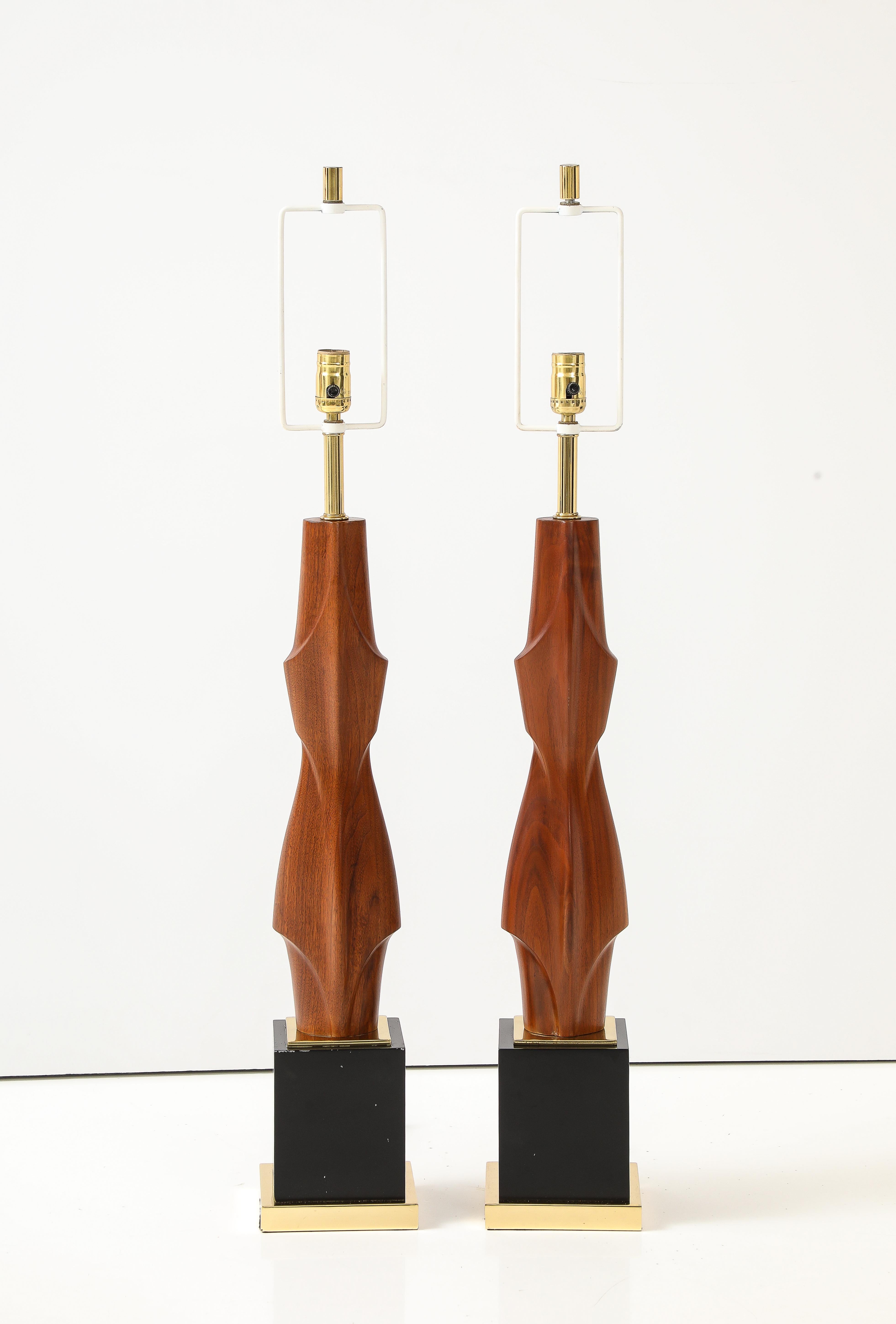 Mid-Century Modern Lampes de table sculpturales monumentales par Laurel en vente