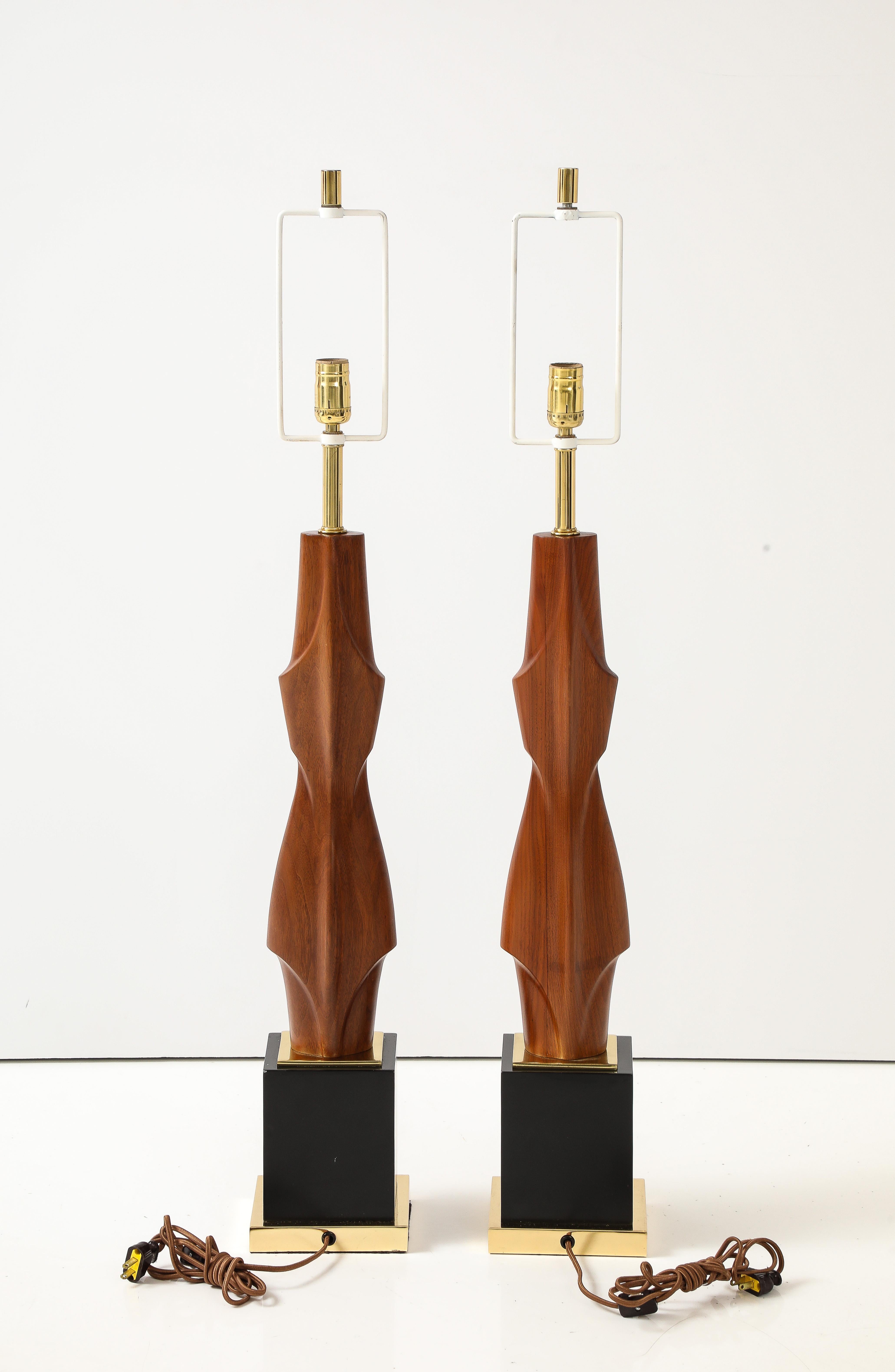 Lampes de table sculpturales monumentales par Laurel Bon état - En vente à New York, NY