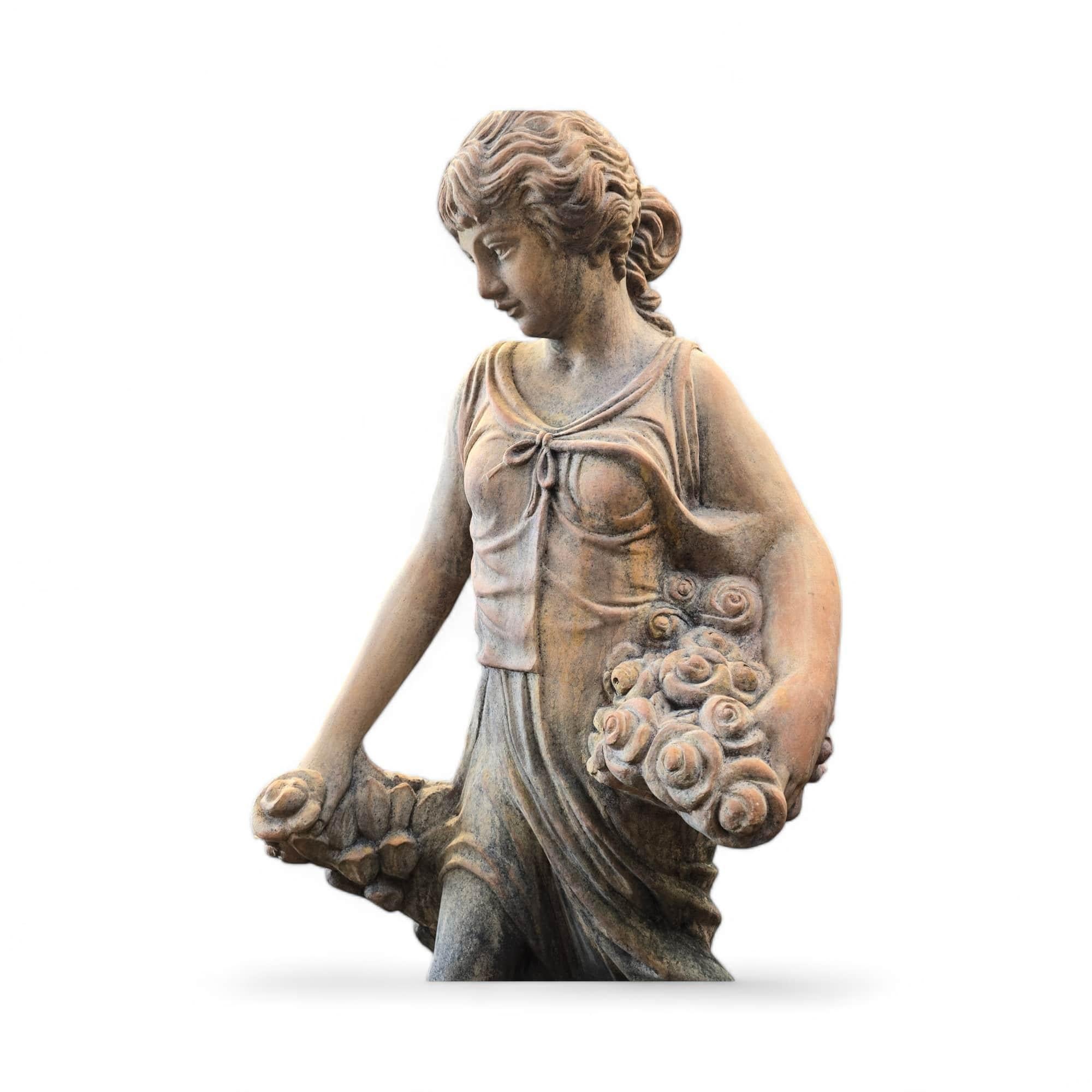 Sculptures monumentales The 4 Seasons en terre cuite d' Impruneta avec base 180 en vente 7
