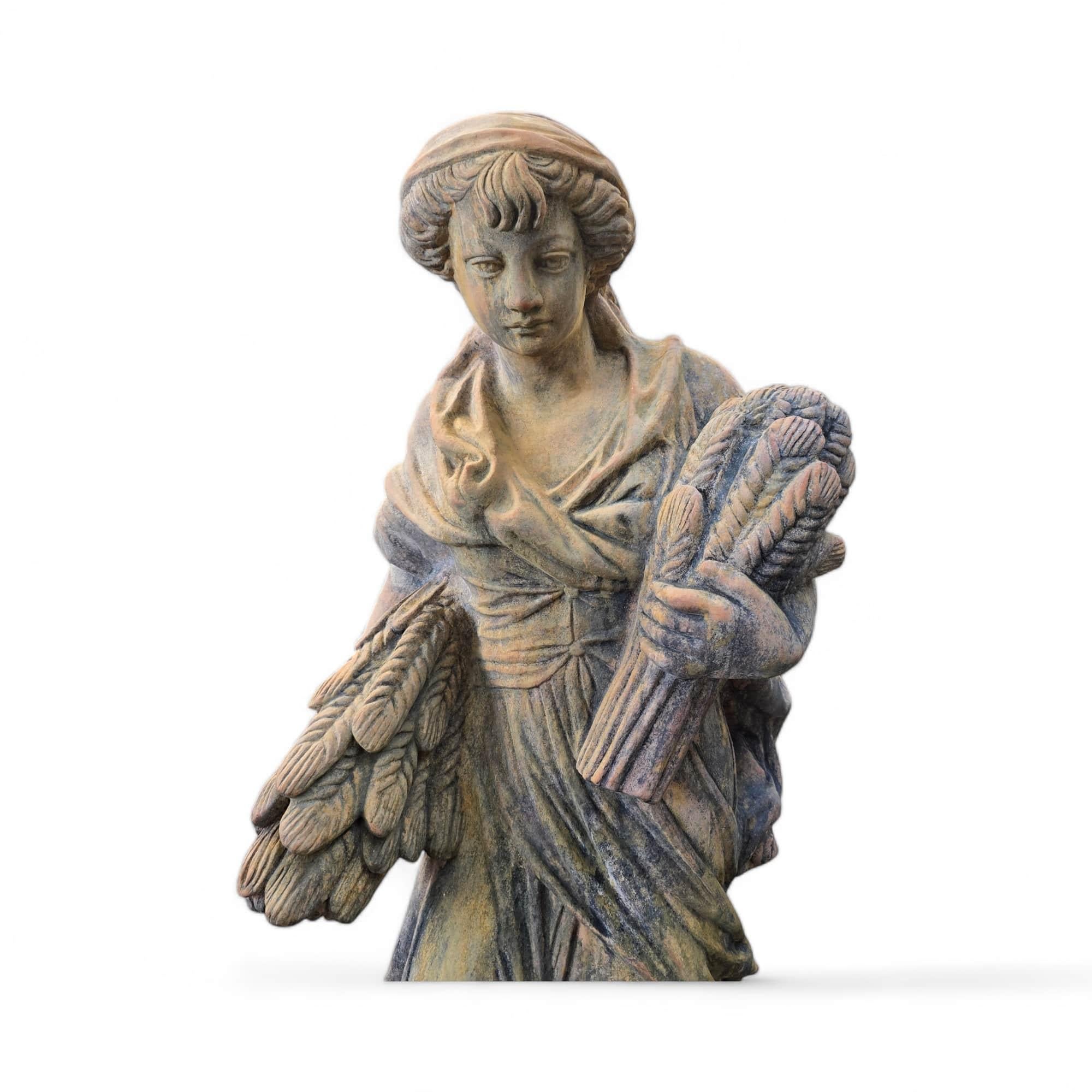 Sculptures monumentales The 4 Seasons en terre cuite d' Impruneta avec base 180 en vente 8