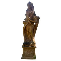 Monumentale Skulpturen "Die vier Jahreszeiten" in Terrakotta aus Impruneta 210 cm